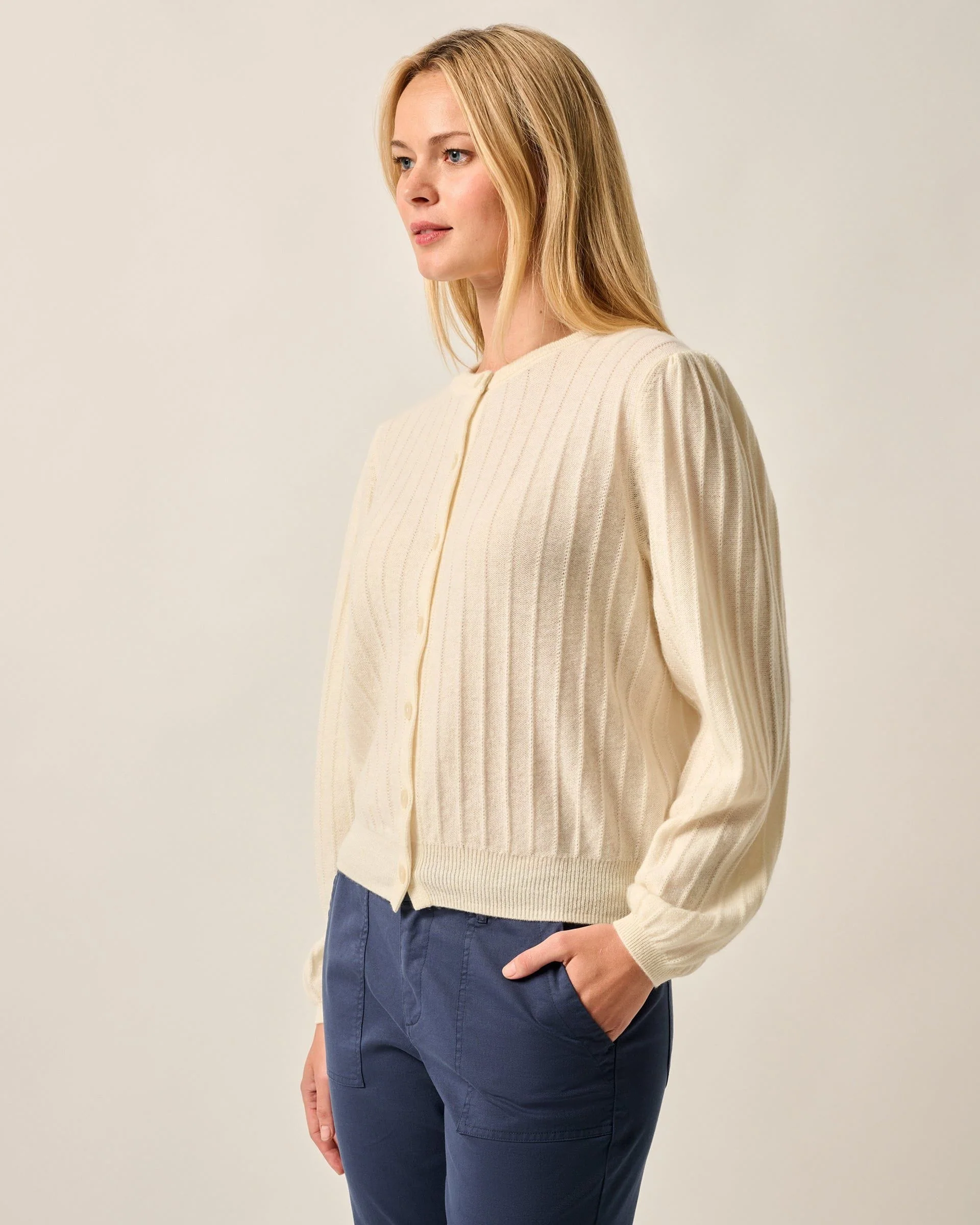 Alma Cashmere Blend Cardigan - Image 4