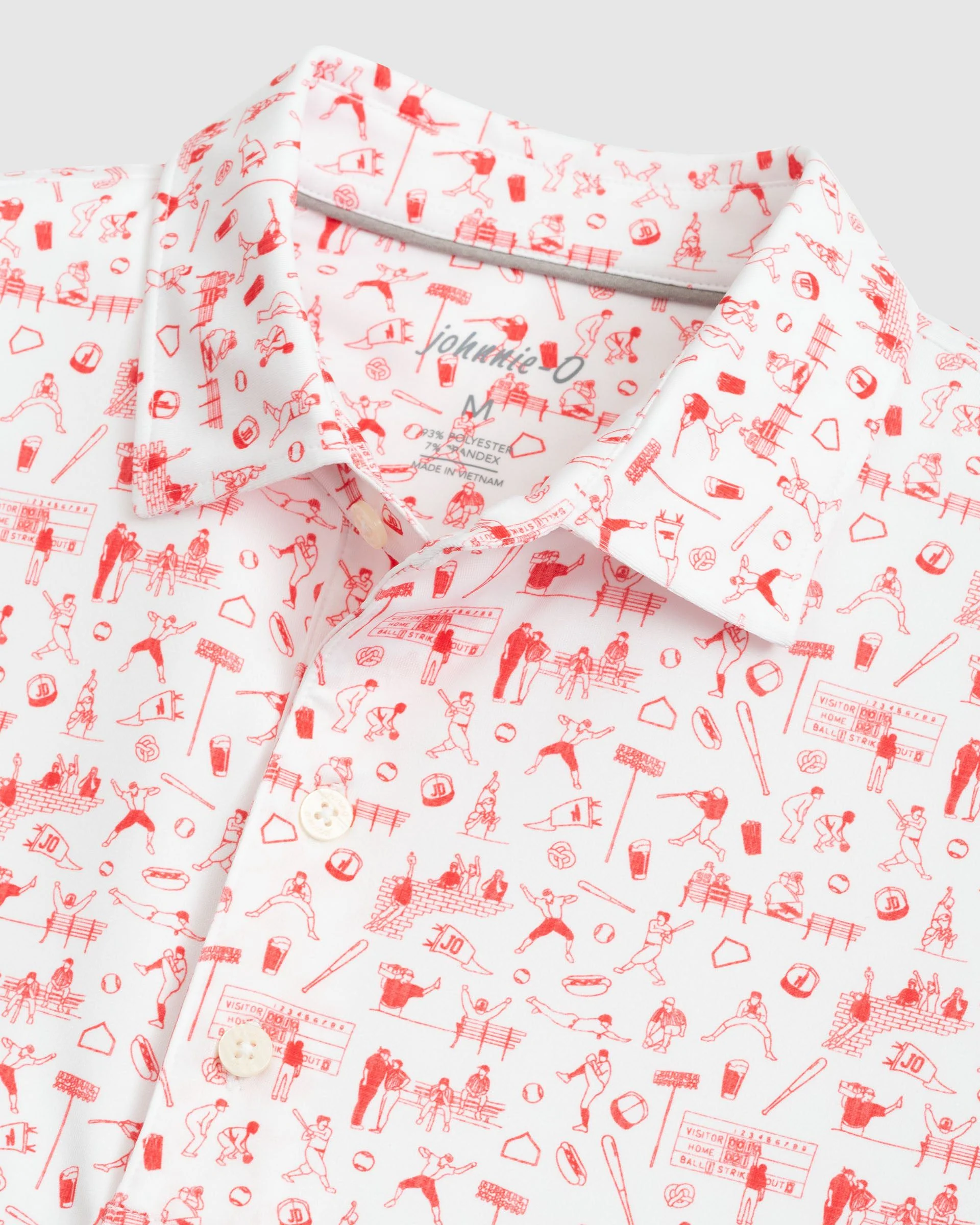 Cincinnati Reds Ballpark Printed Jersey Performance Polo - Image 3