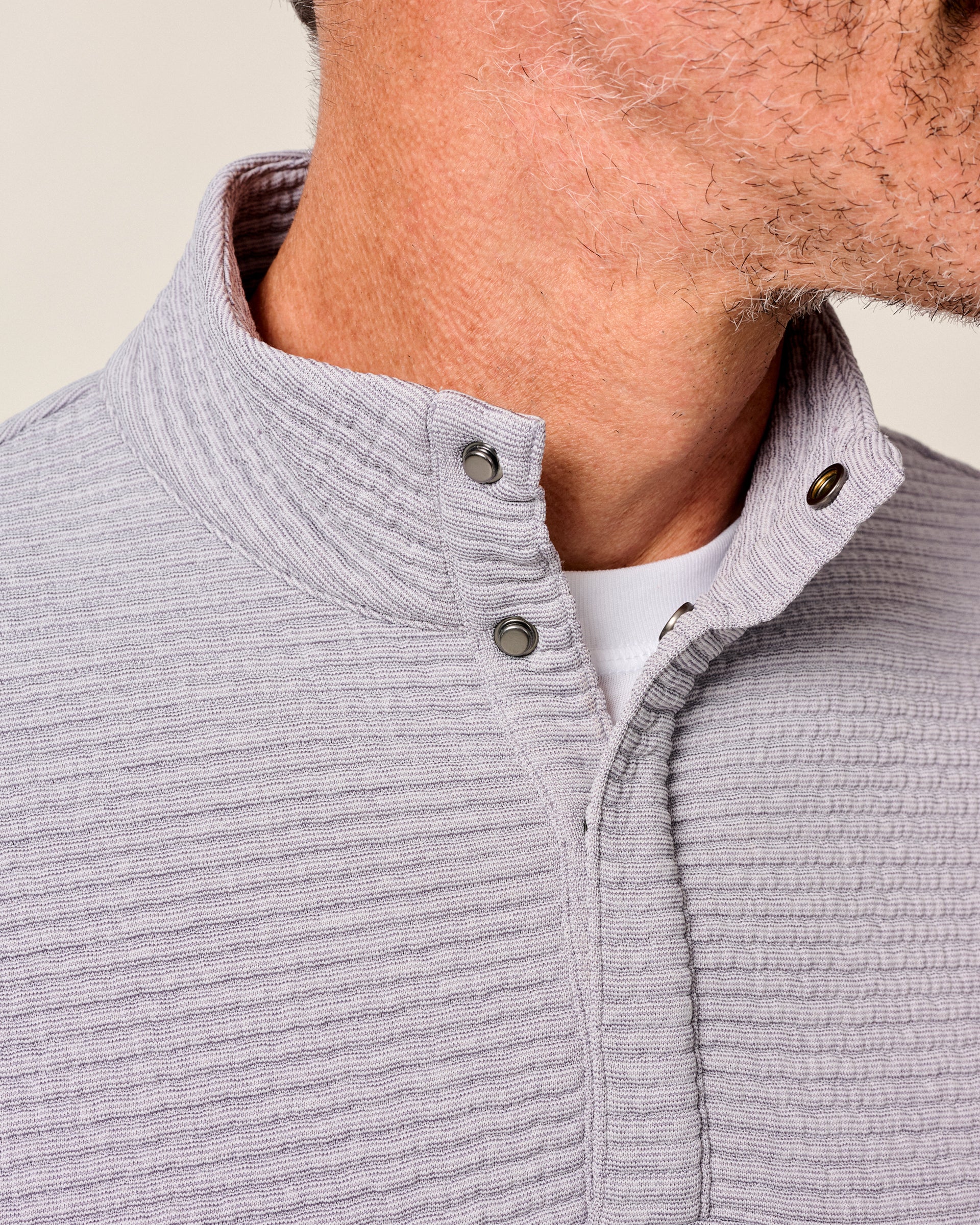 Benjy Heathered Henley Pullover - Image 2