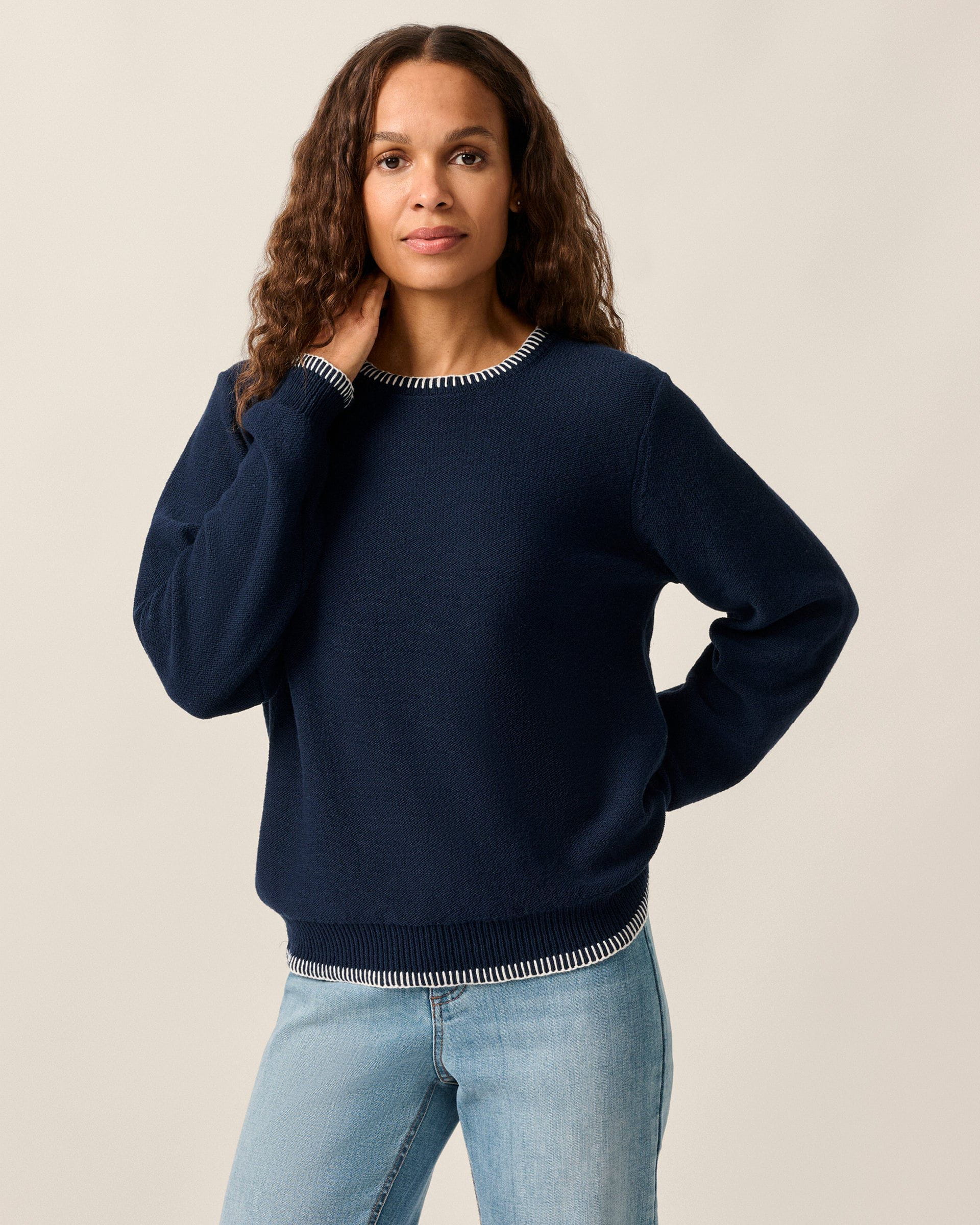 Blanche Cotton Blend Crewneck Sweater - Image 3