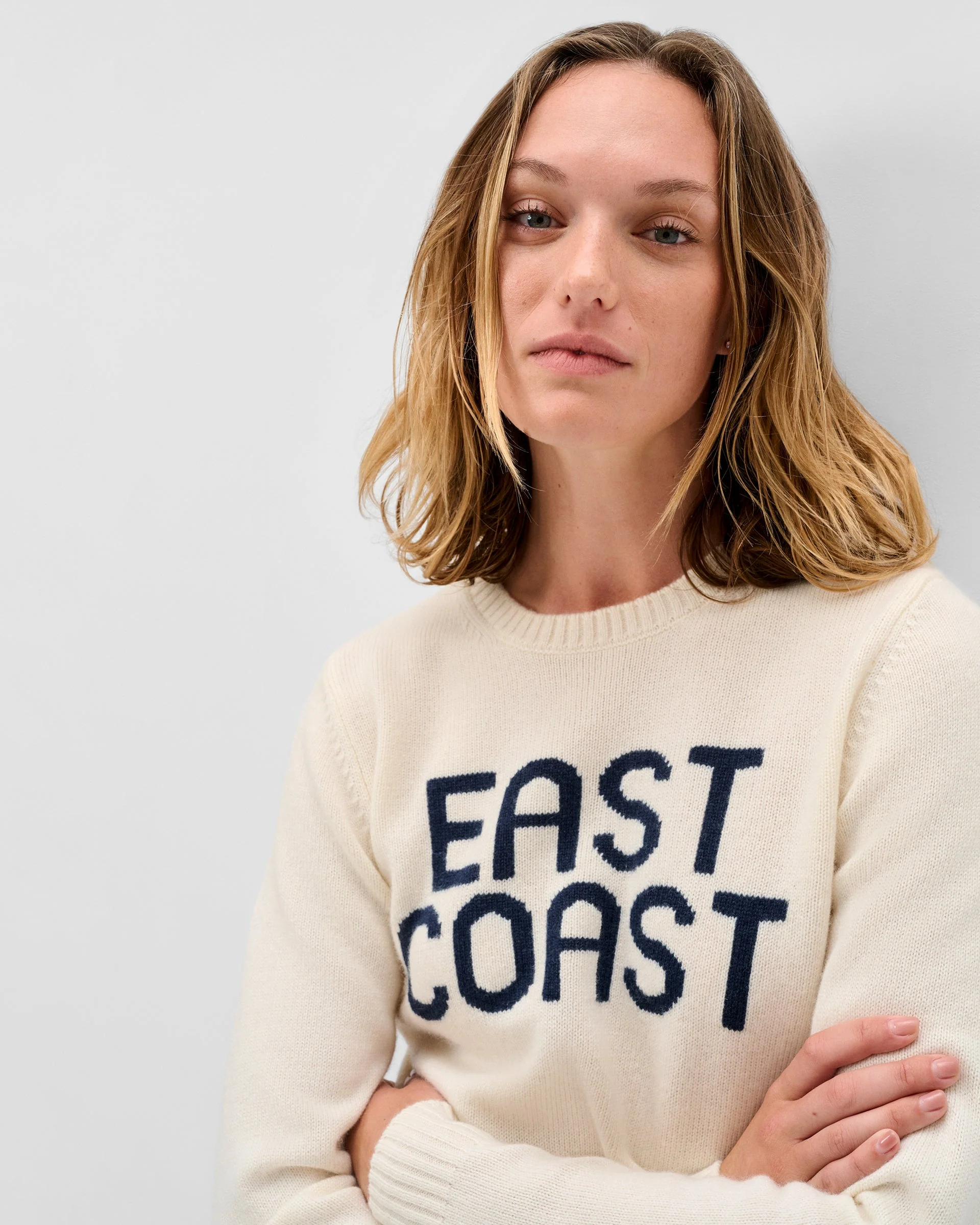 Coastal Cashmere Blend Crewneck Sweater - Image 3
