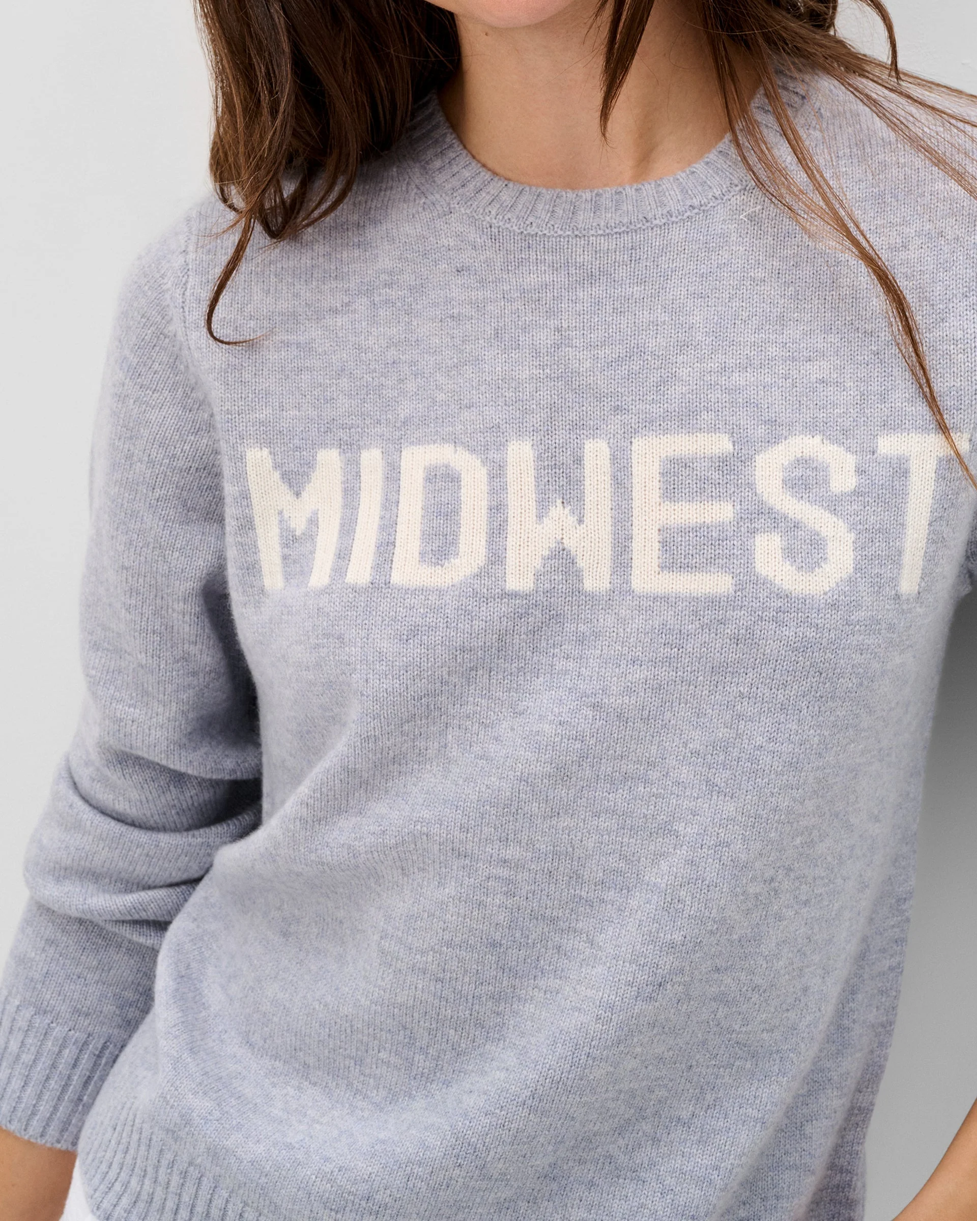 Coastal Cashmere Blend Crewneck Sweater - Image 2