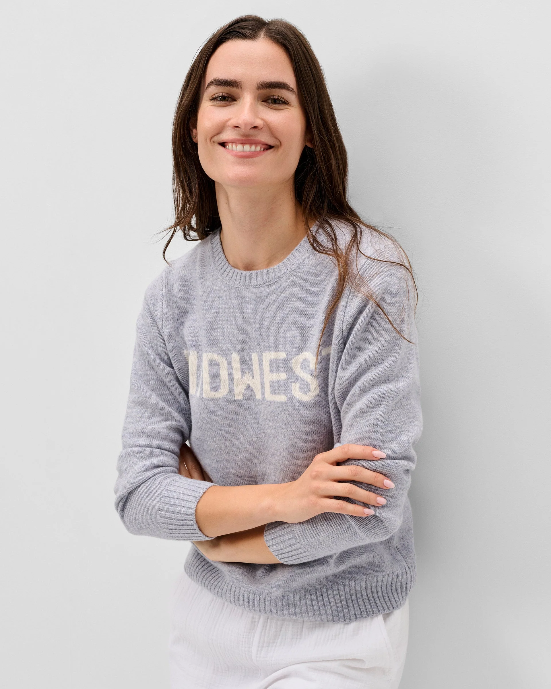 Coastal Cashmere Blend Crewneck Sweater - Image 3