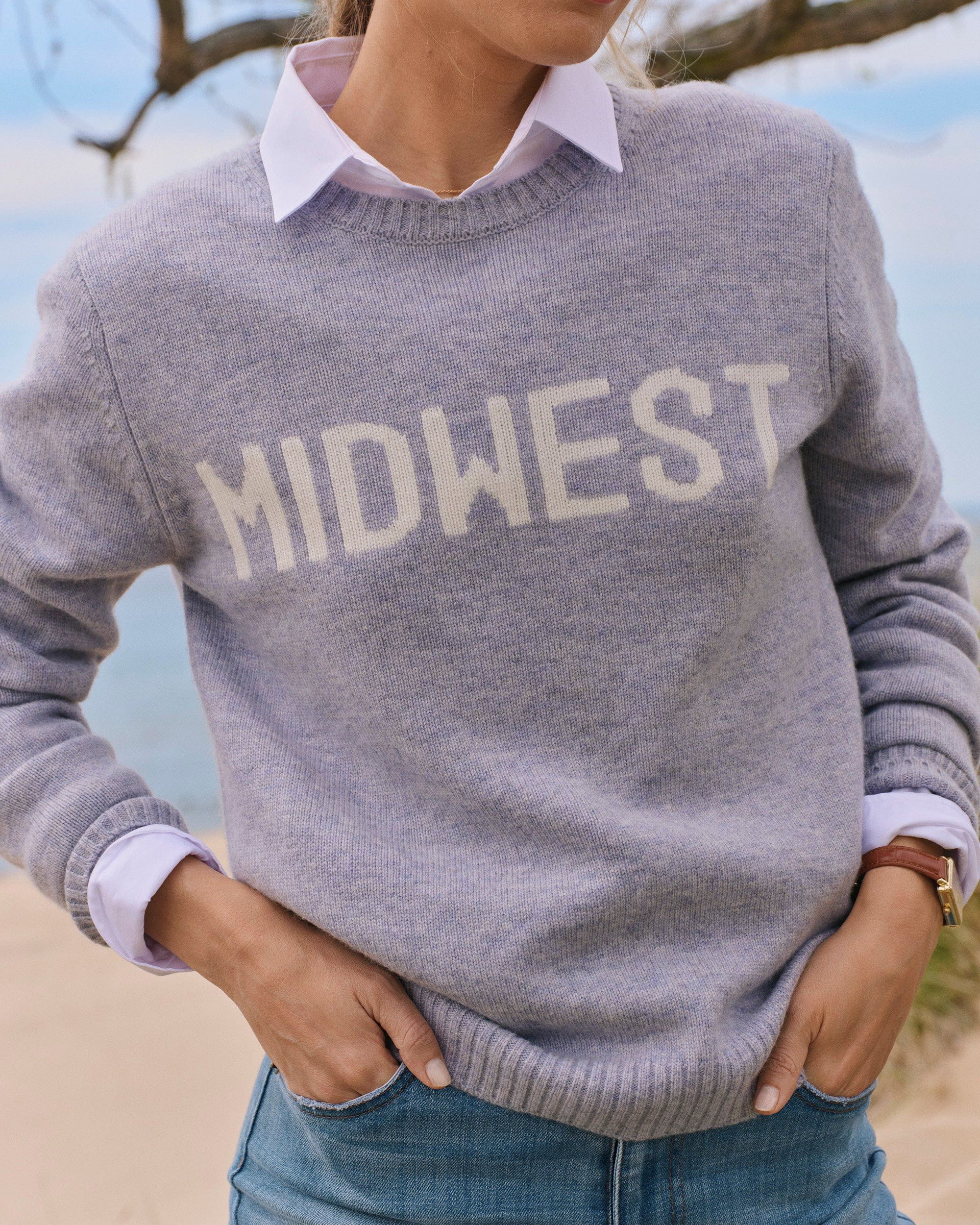 Coastal Cashmere Blend Crewneck Sweater - Image 5