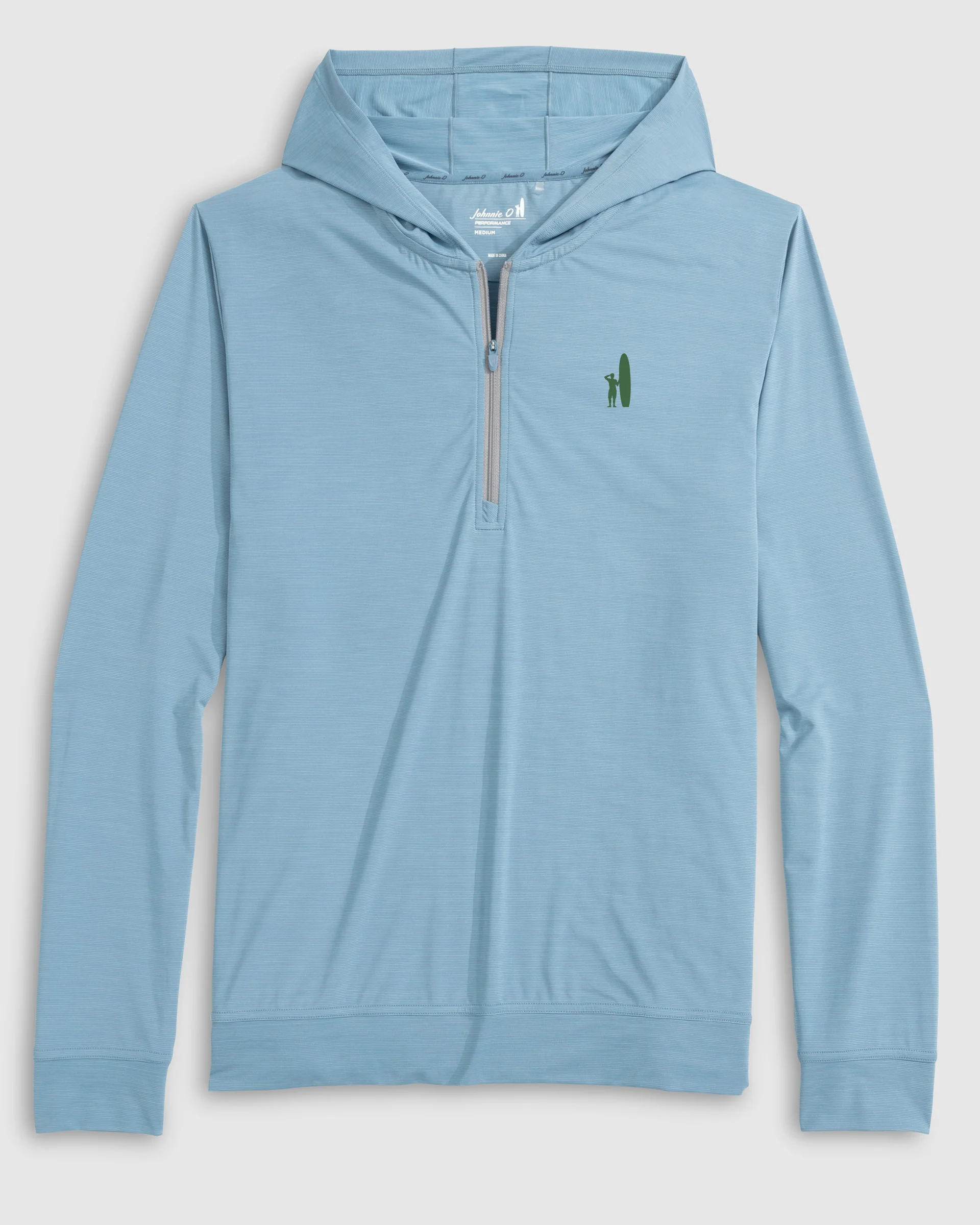 Custom Surfer Logo Bixler Performance 1/4 Zip Hoodie - Image 2