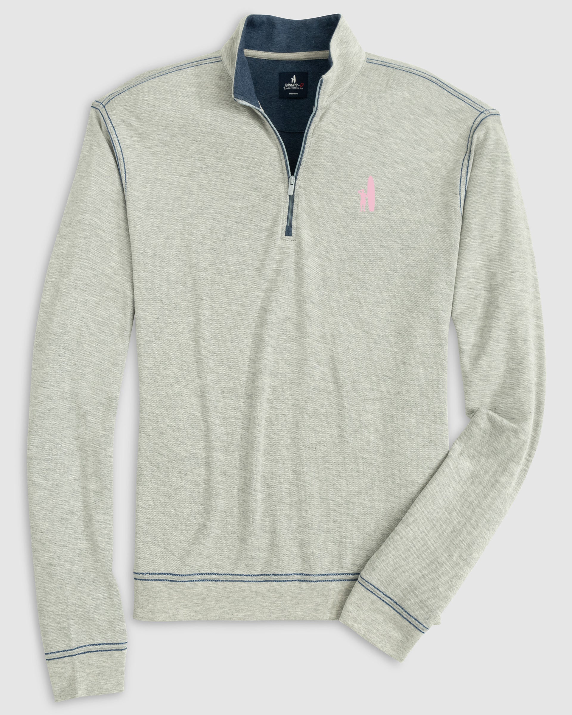 Custom Surfer Logo Hanks Lightweight Textured 1/4 Zip Pullover - Image 4