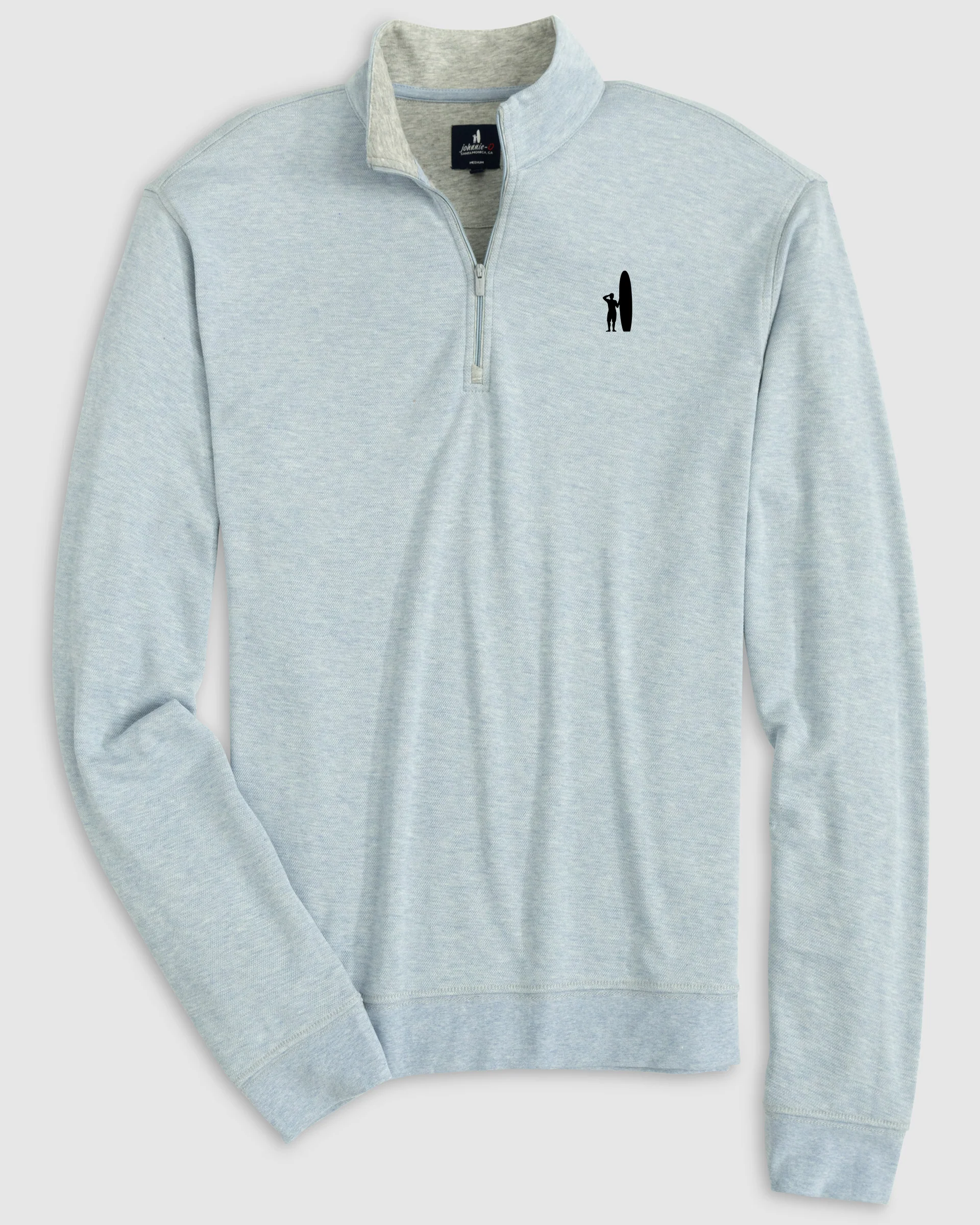 Custom Surfer Logo Hanks Lightweight Textured 1/4 Zip Pullover - Image 7