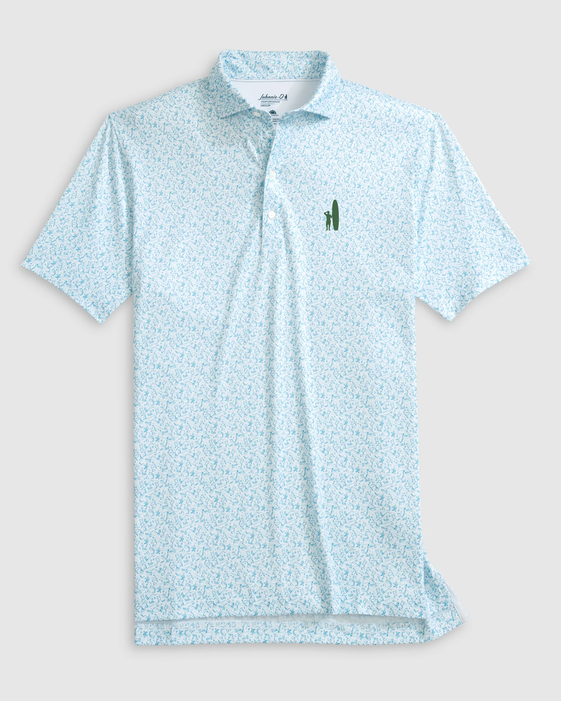 Custom Surfer Logo Performance Jersey Polo - Beach Break