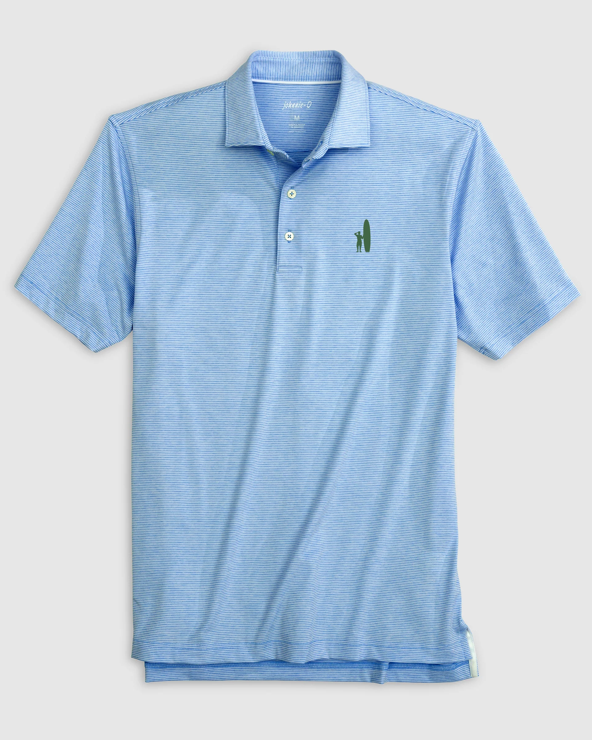 Custom Surfer Logo Performance Jersey Polo - Lyndonn Stripe