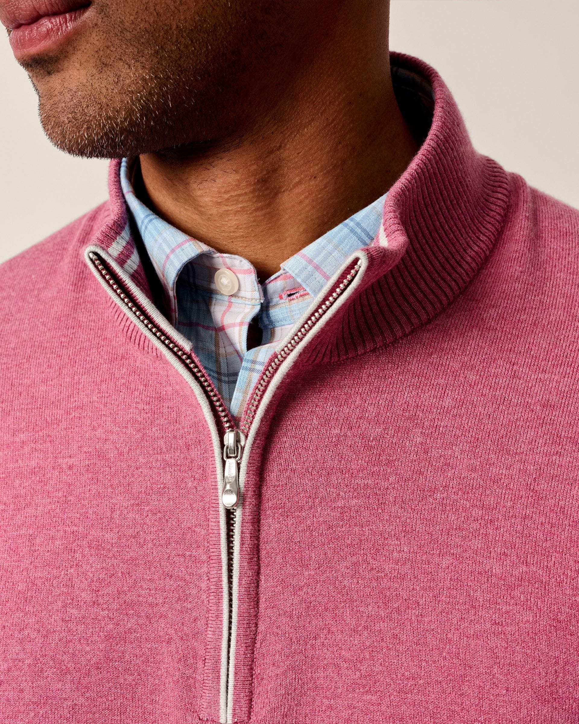 Desmond Plaited Cotton Blend 1/4 Zip Sweater - Image 2