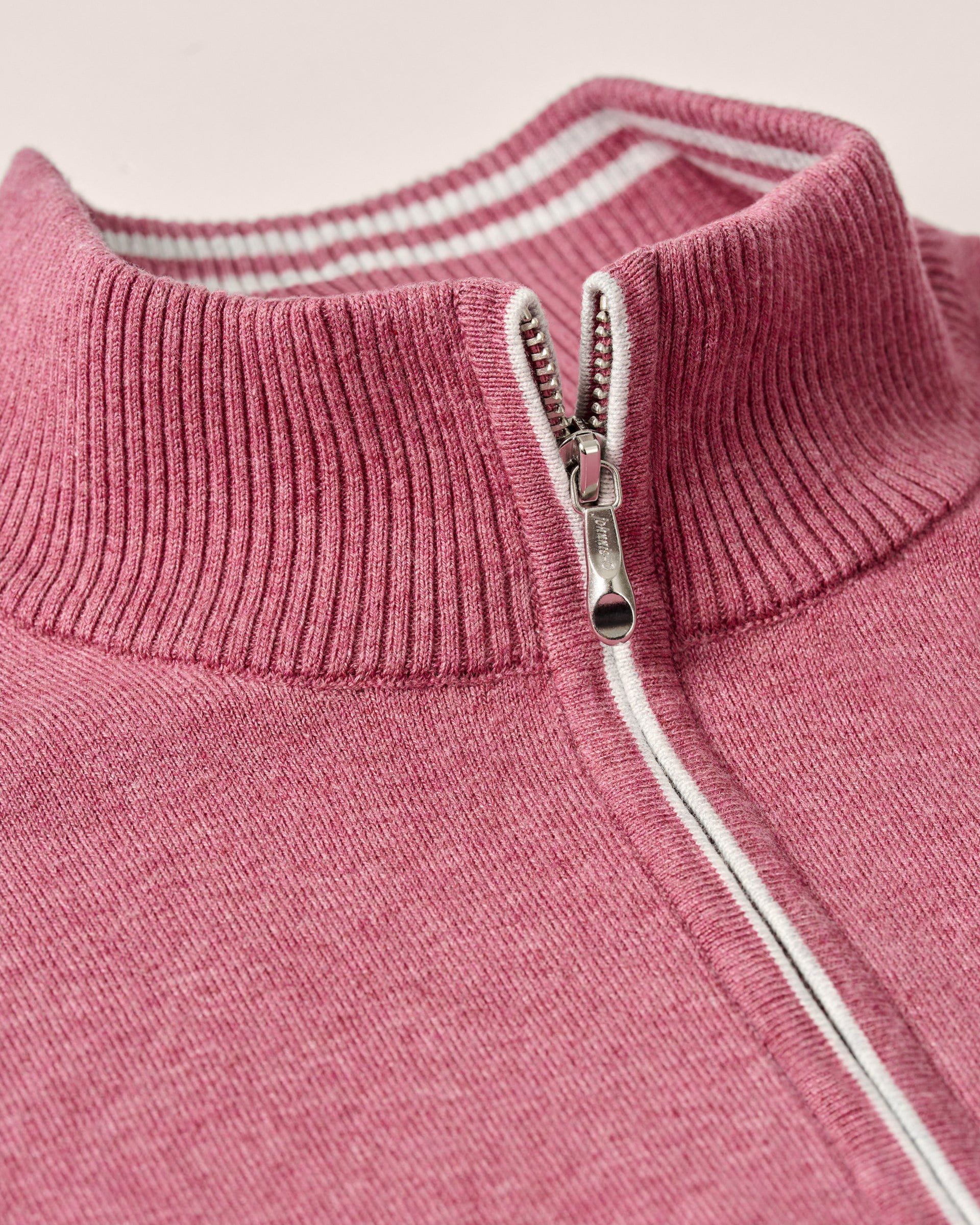 Desmond Plaited Cotton Blend 1/4 Zip Sweater - Image 6