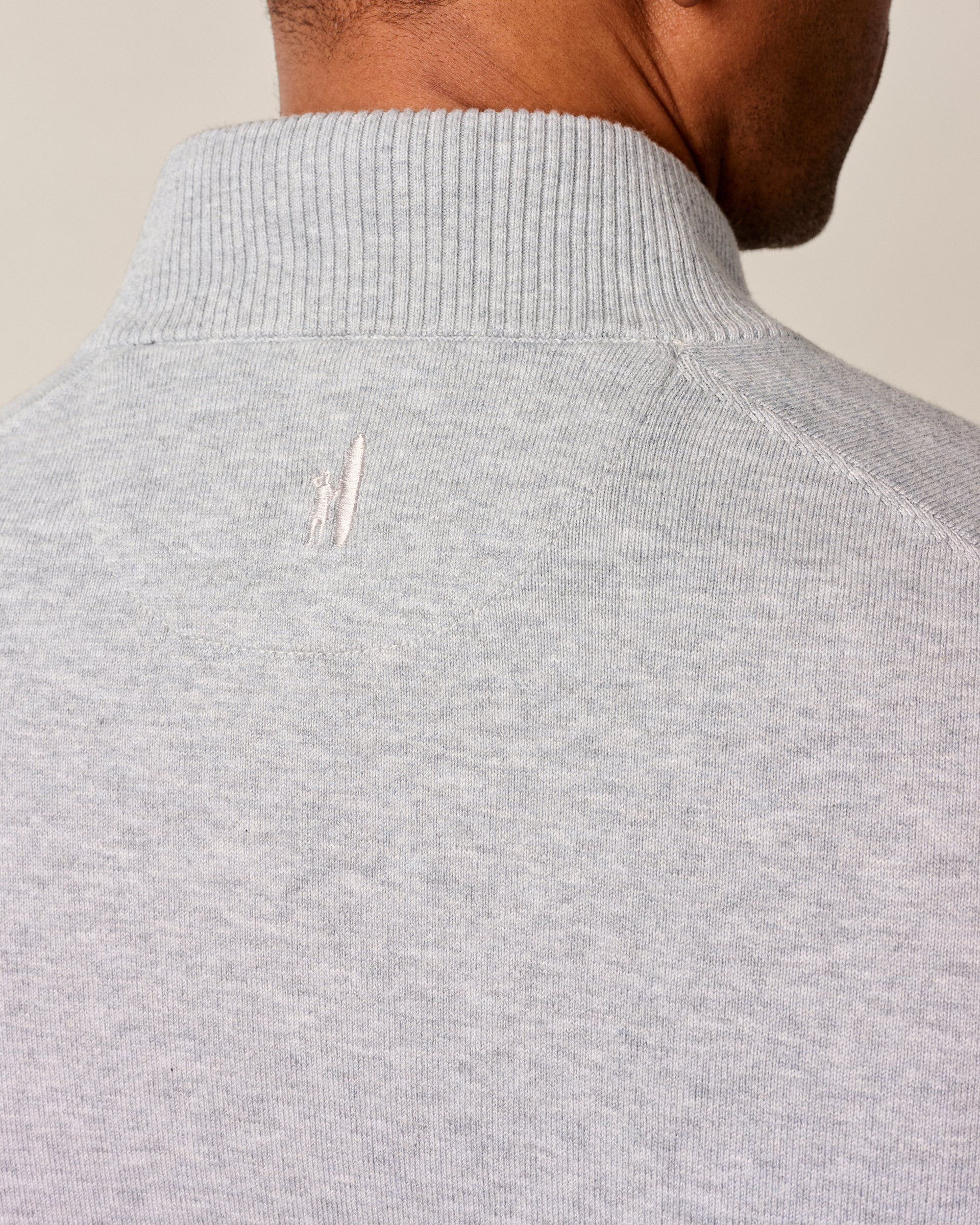 Desmond Plaited Cotton Blend 1/4 Zip Sweater - Image 3