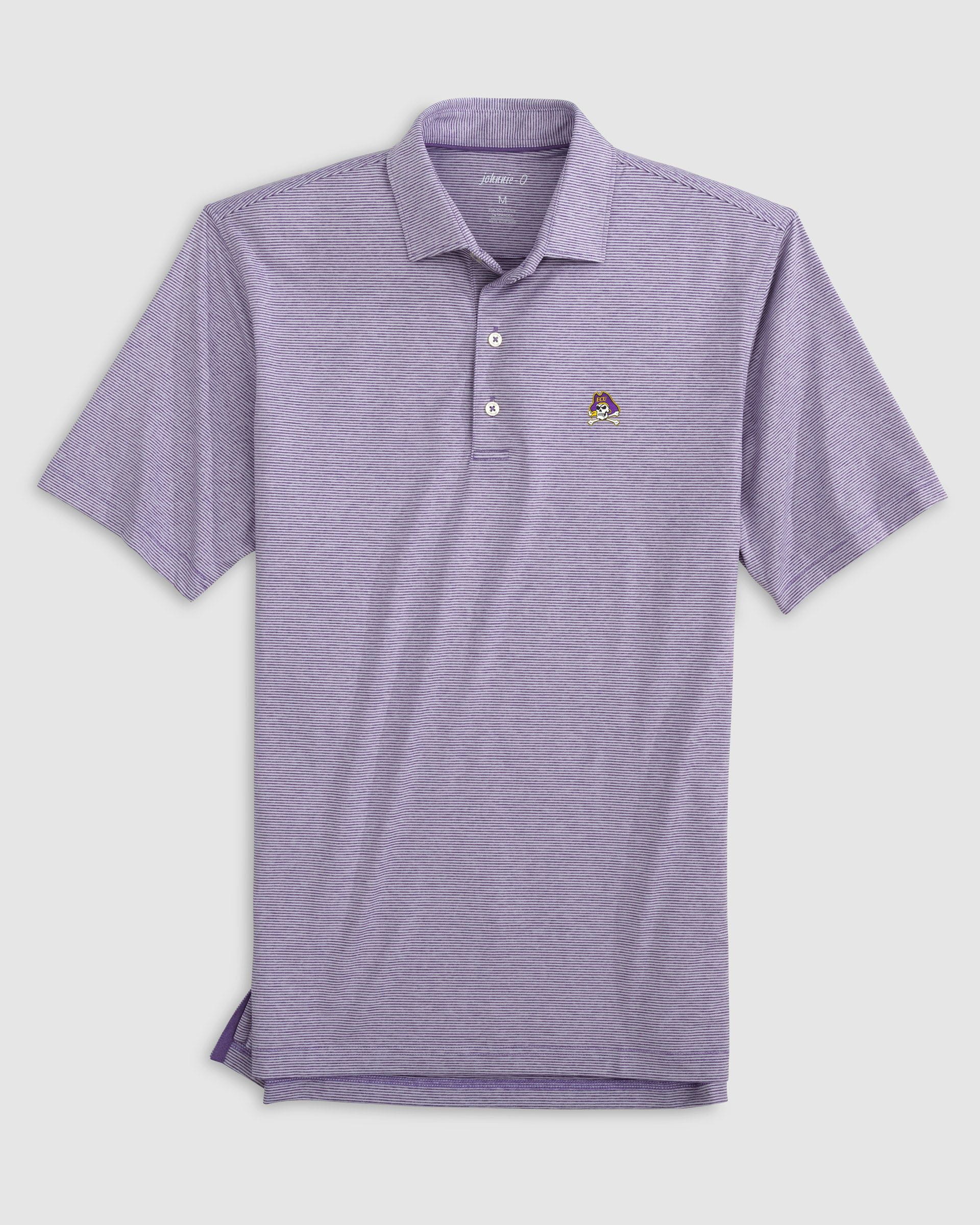 East Carolina Lyndonn Striped Jersey Performance Polo - Image 7