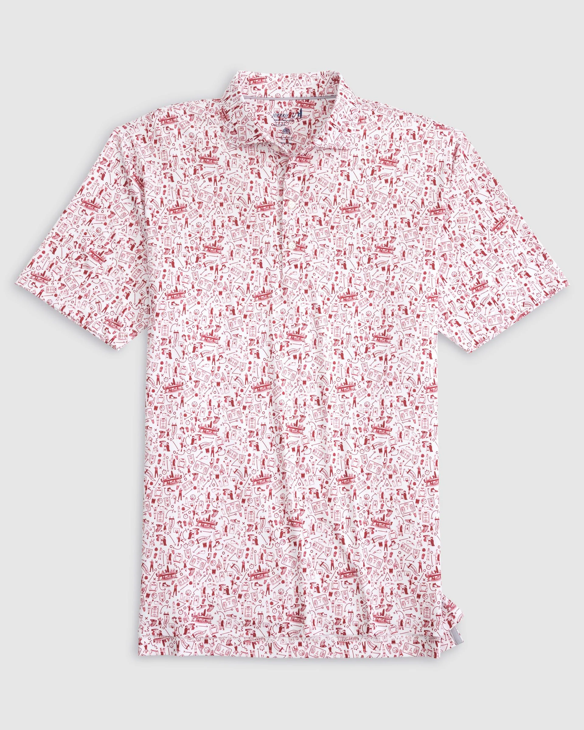 Hoop There It Is Printed Jersey Performance Polo