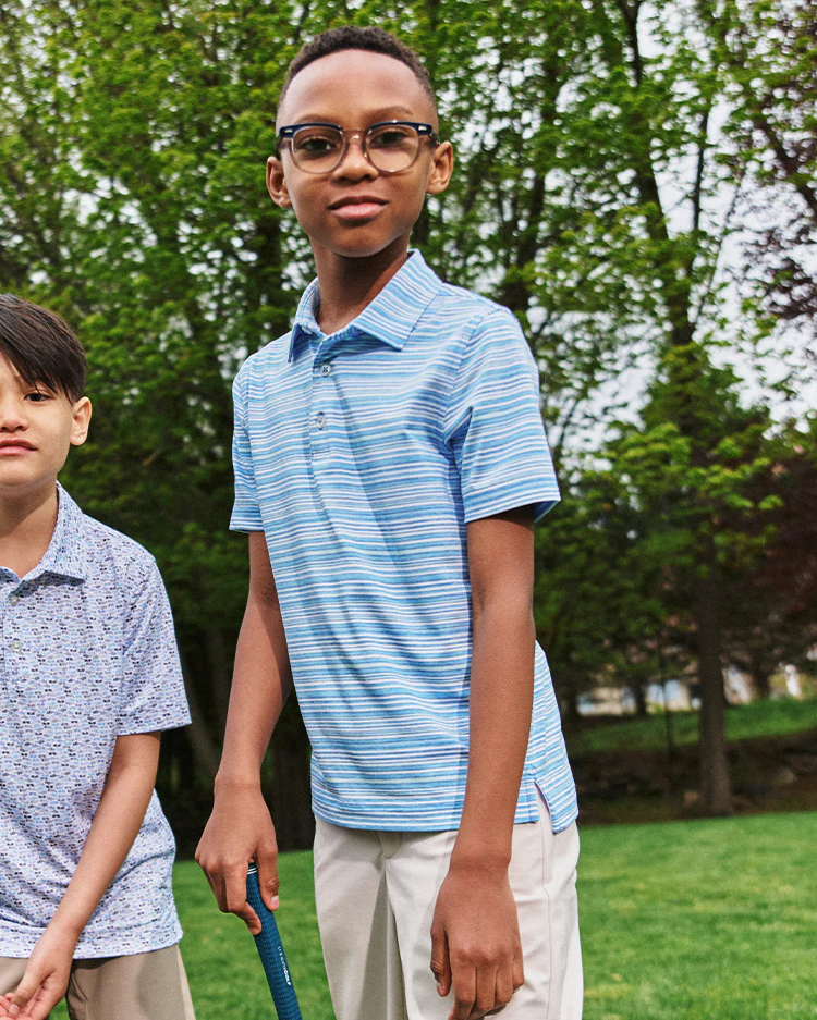 Performance Jr. Jersey Polo - Horizon Stripe - Image 2