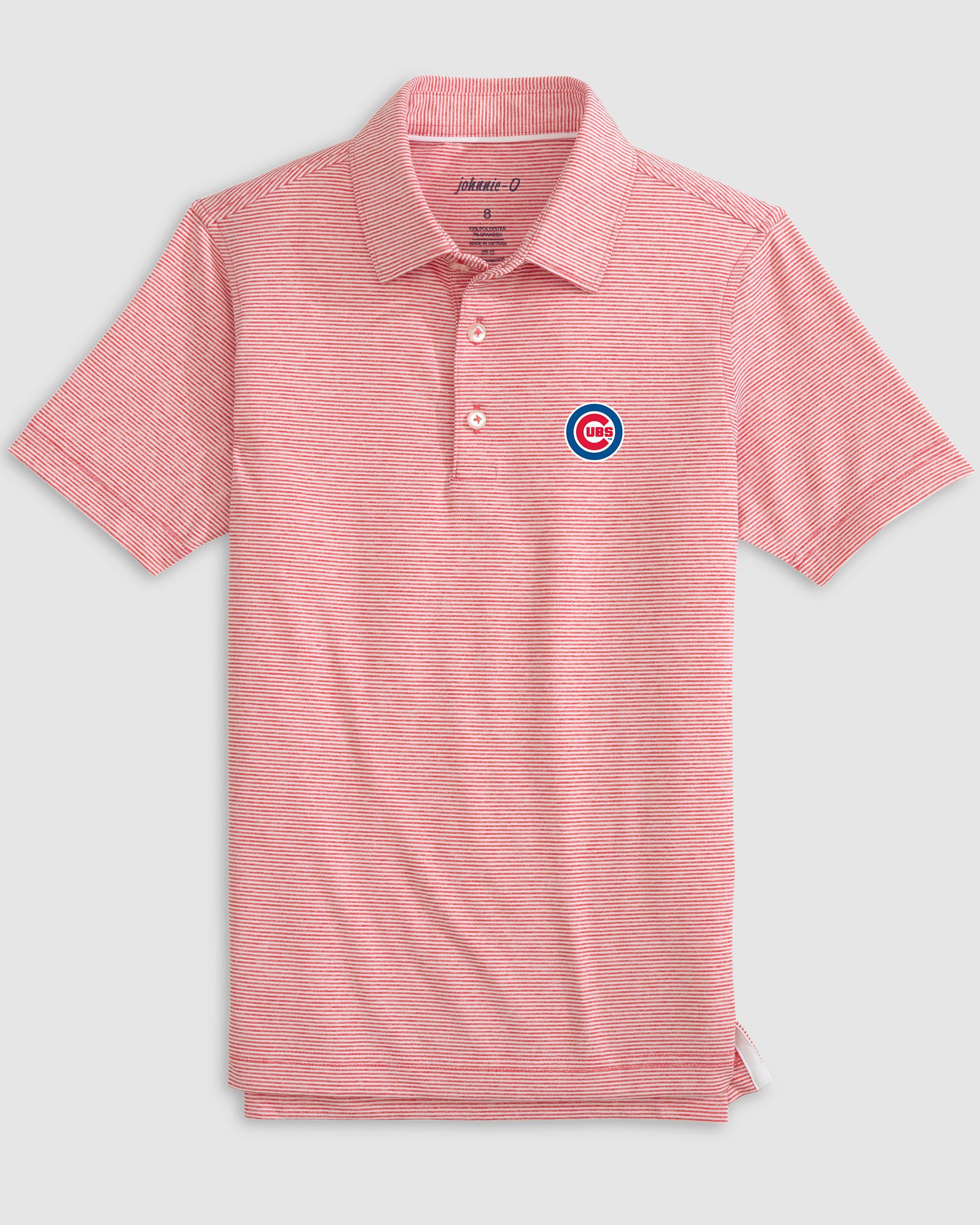 Chicago Cubs Lyndonn Jr. Striped Jersey Performance Polo - Image 2