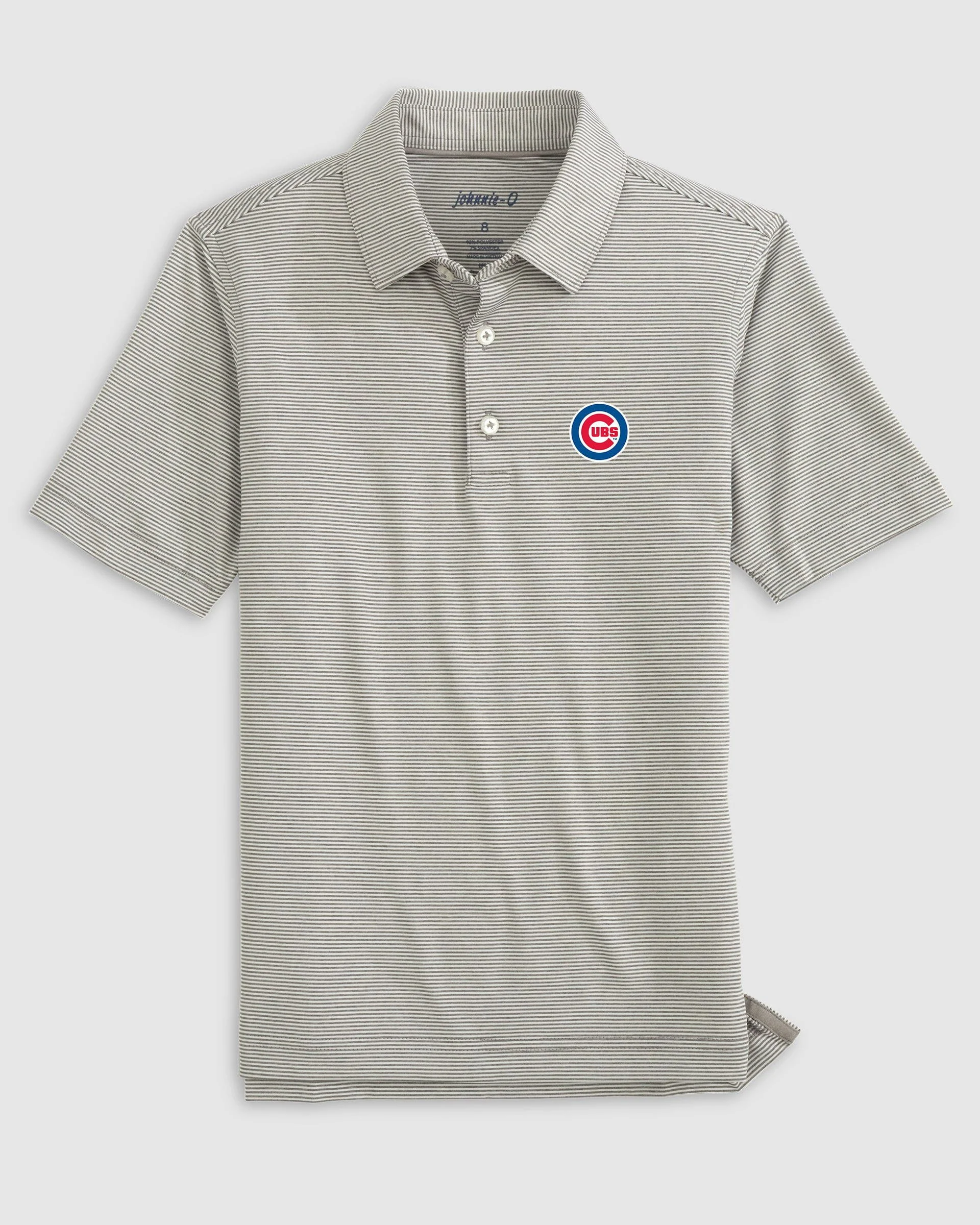 Chicago Cubs Lyndonn Jr. Striped Jersey Performance Polo - Image 3
