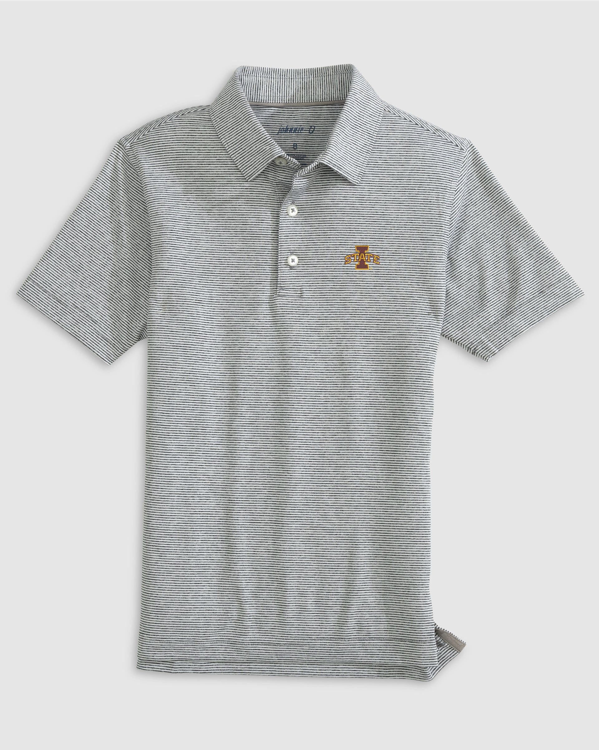 Iowa State Lyndonn Jr. Striped Jersey Performance Polo - Image 2