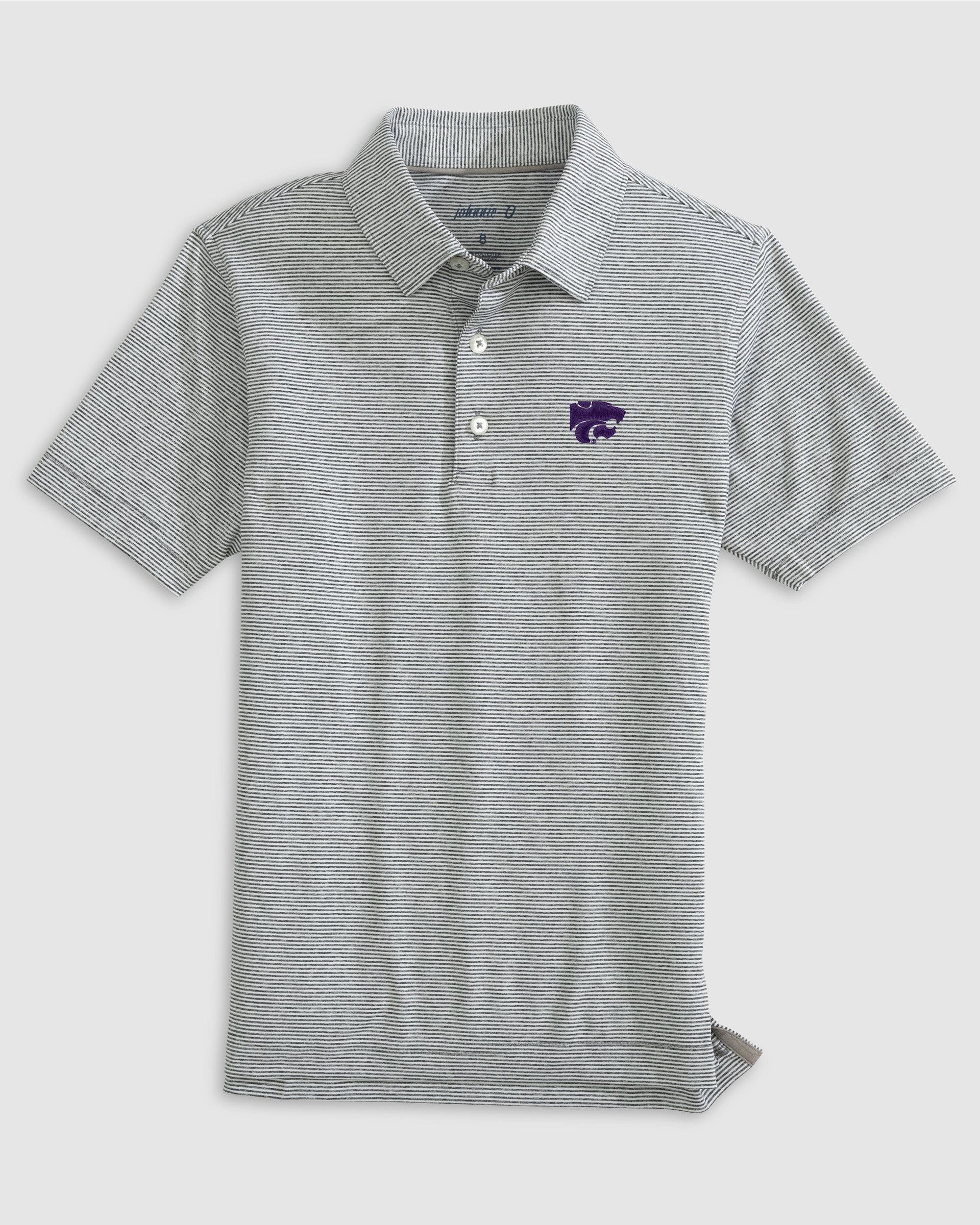 Kansas State Lyndonn Jr. Striped Jersey Performance Polo - Image 2