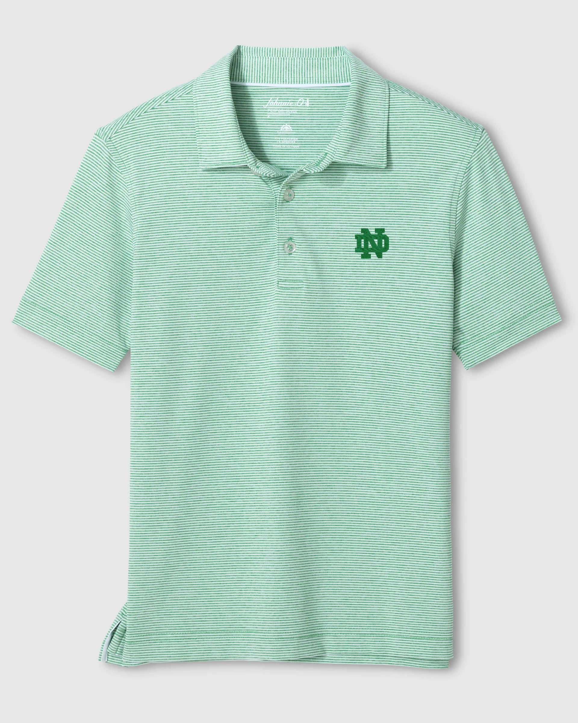Notre Dame Lyndonn Jr. Striped Jersey Performance Polo - Image 2