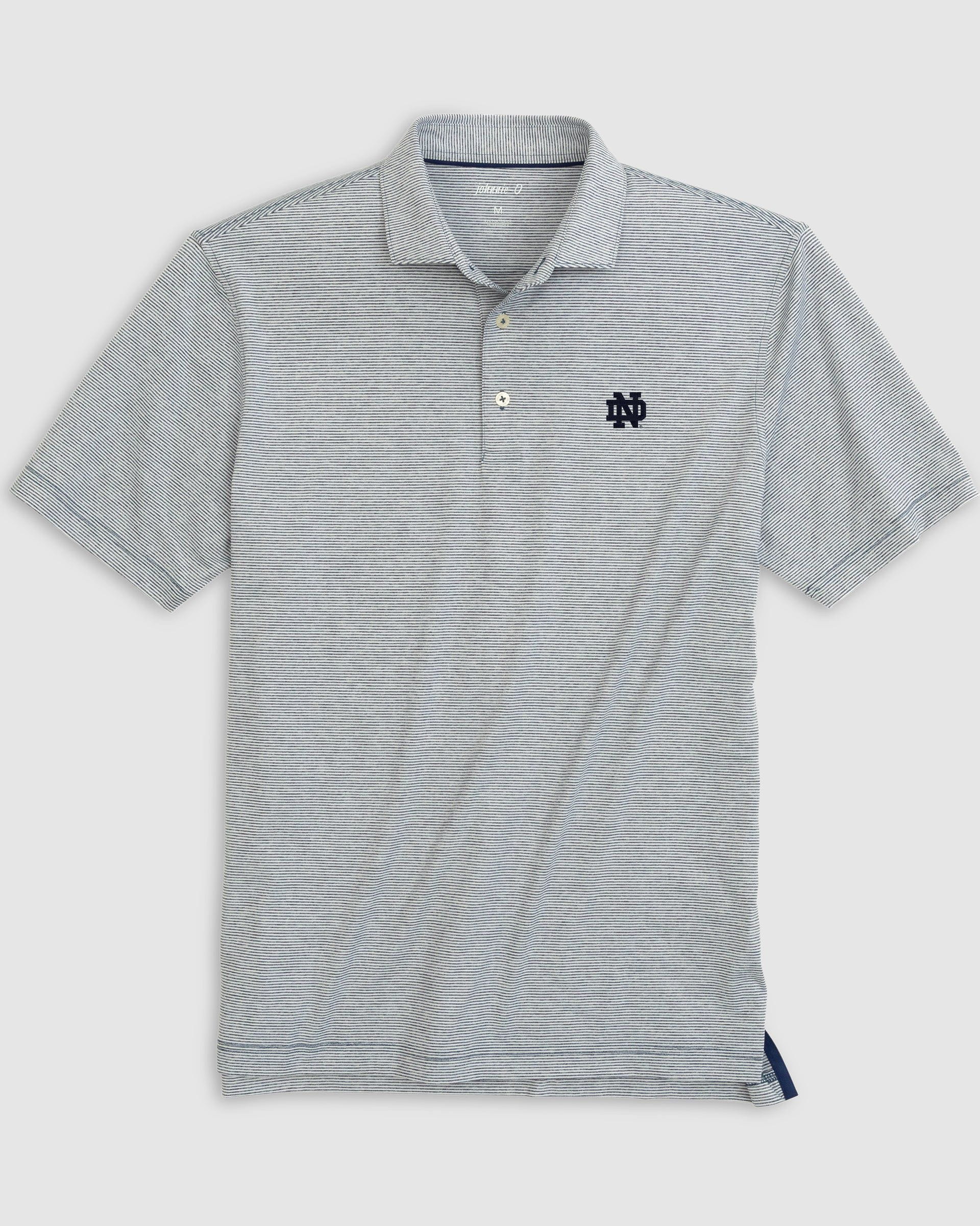 Notre Dame Lyndonn Jr. Striped Jersey Performance Polo - Image 3