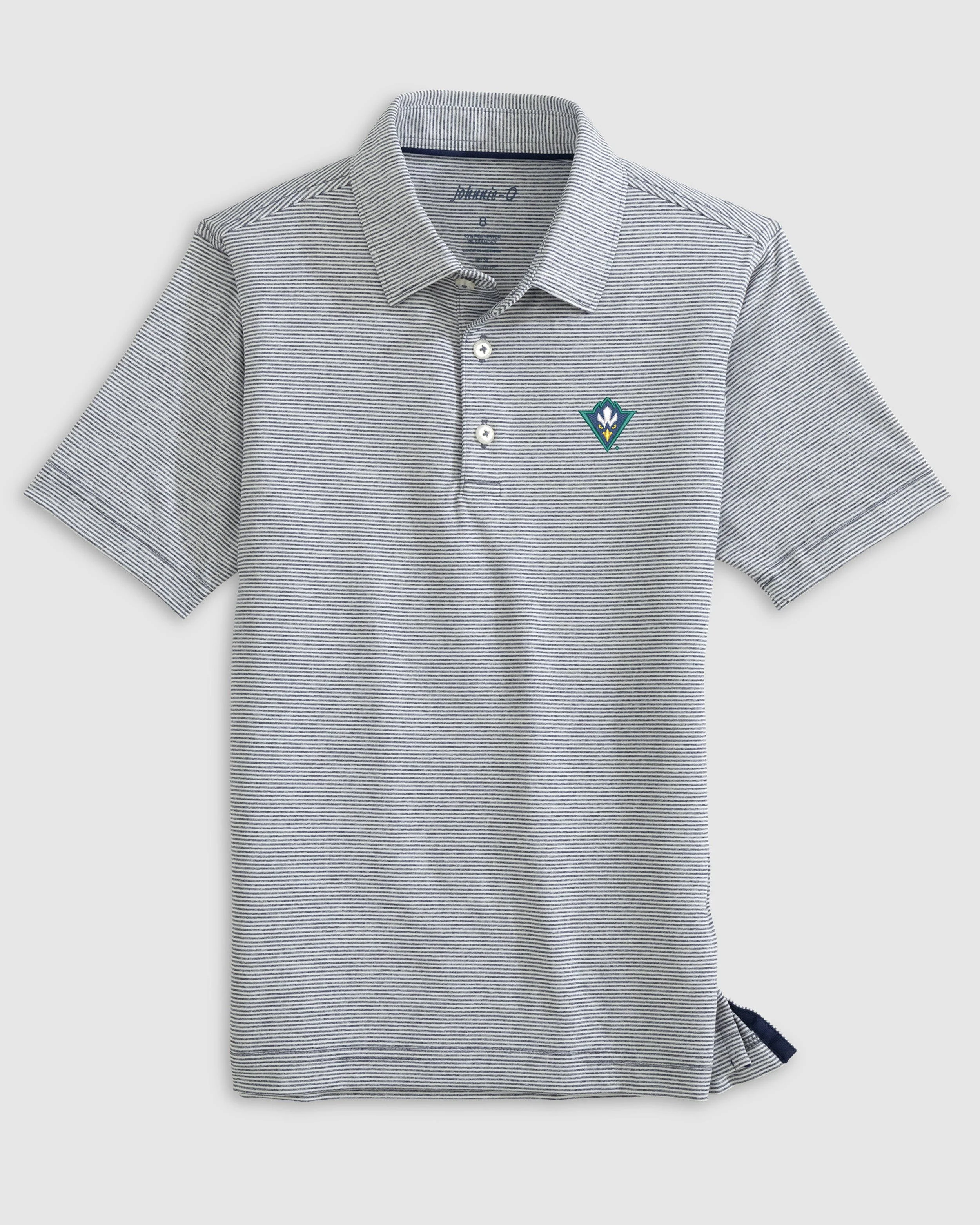 University of North Carolina Wilmington Lyndonn Jr. Striped Jersey Performance Polo - Image 2