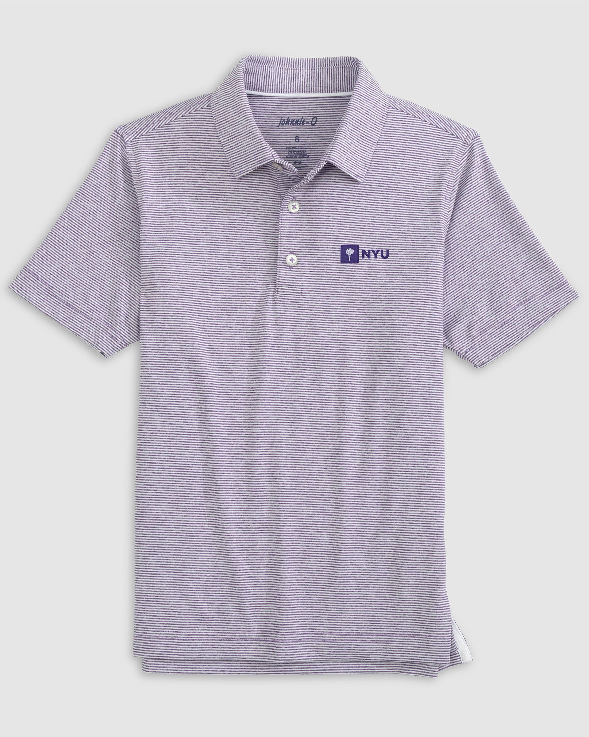 New York Lyndonn Jr. Striped Jersey Performance Polo