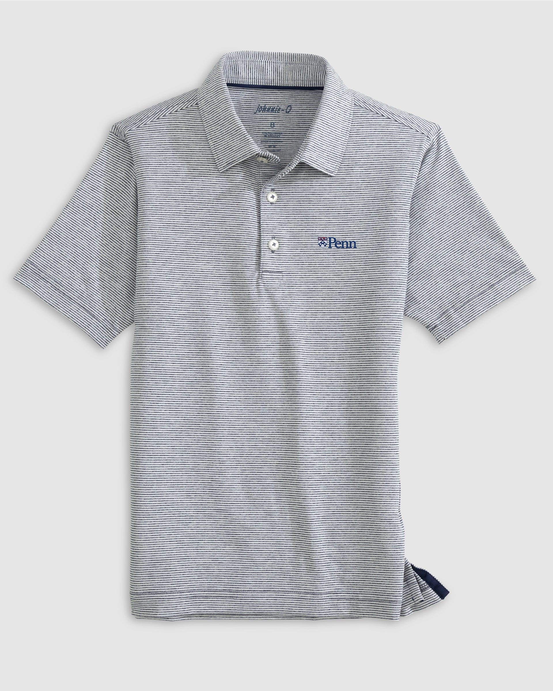 UPenn Lyndonn Jr. Striped Jersey Performance Polo - Image 5