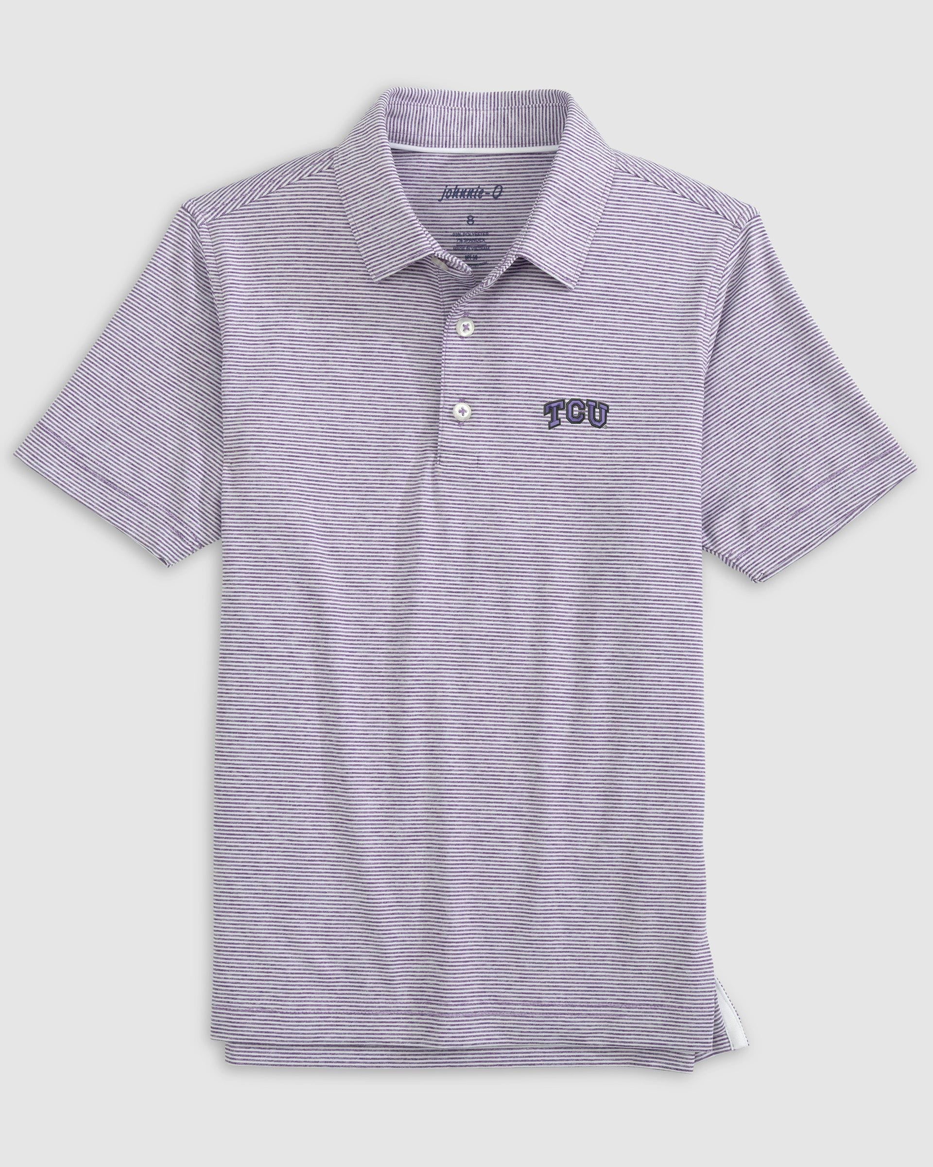 Texas Christian Lyndonn Jr. Striped Jersey Performance Polo - Image 6