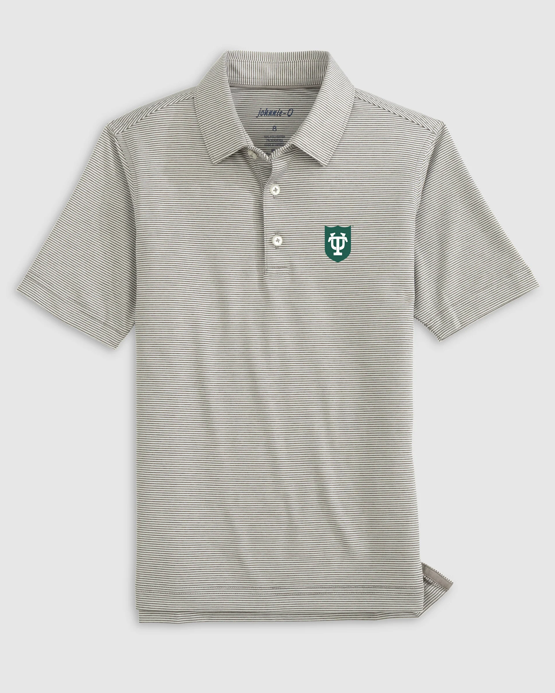 Tulane Lyndonn Jr. Striped Jersey Performance Polo