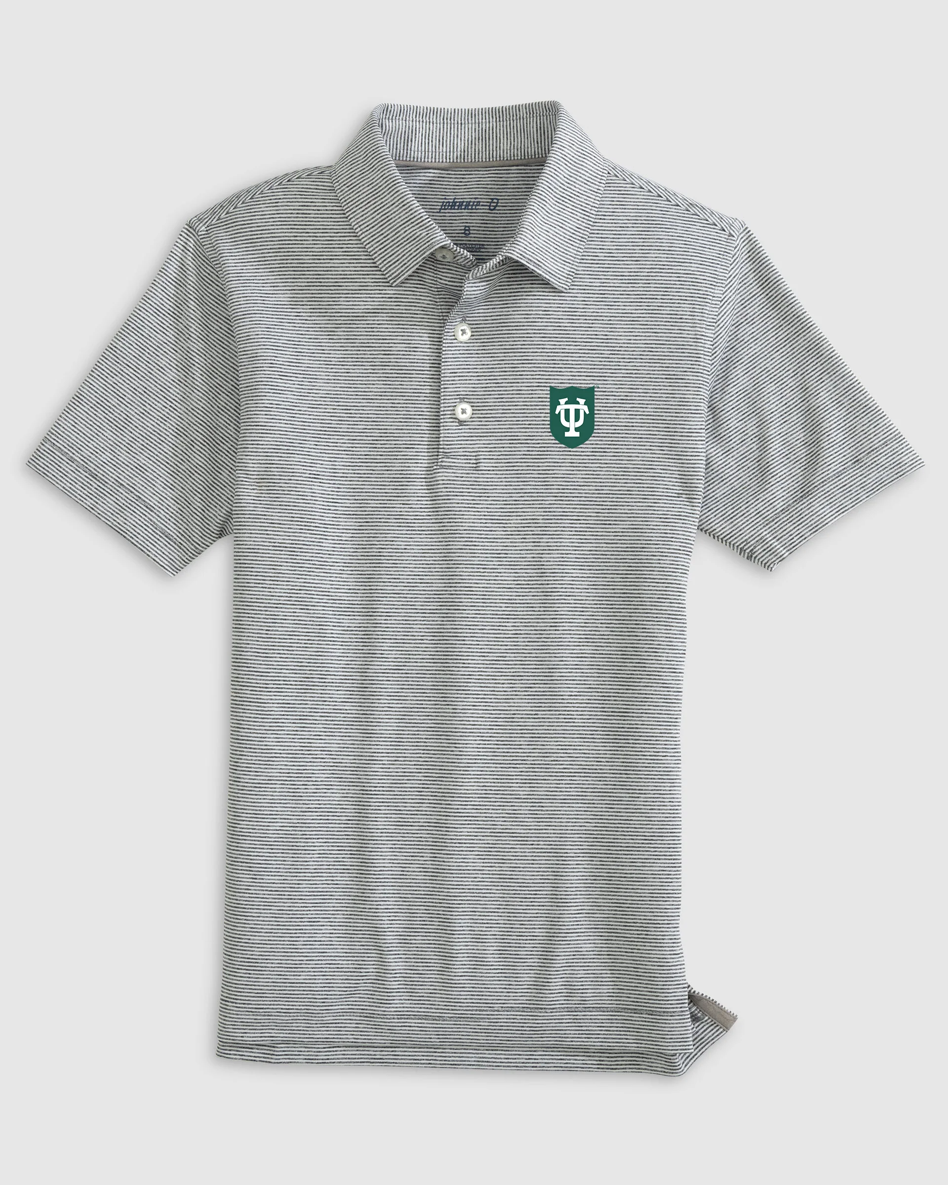 Tulane Lyndonn Jr. Striped Jersey Performance Polo - Image 2