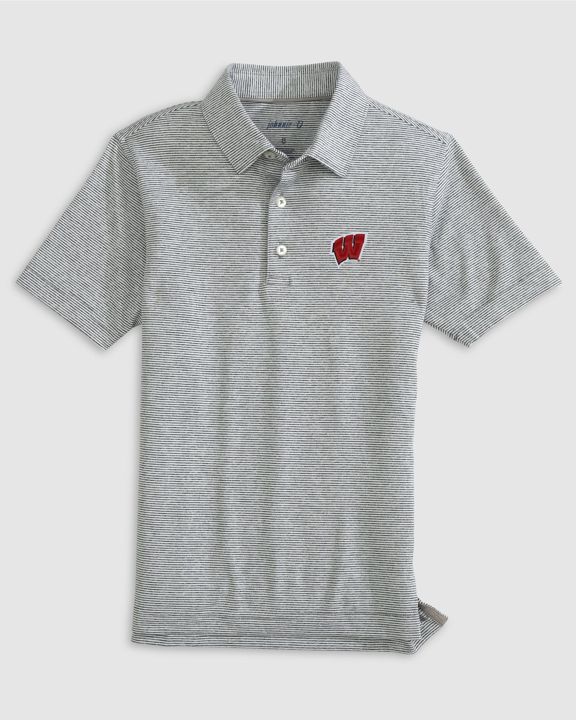 Wisconsin Lyndonn Jr. Striped Jersey Performance Polo - Image 2