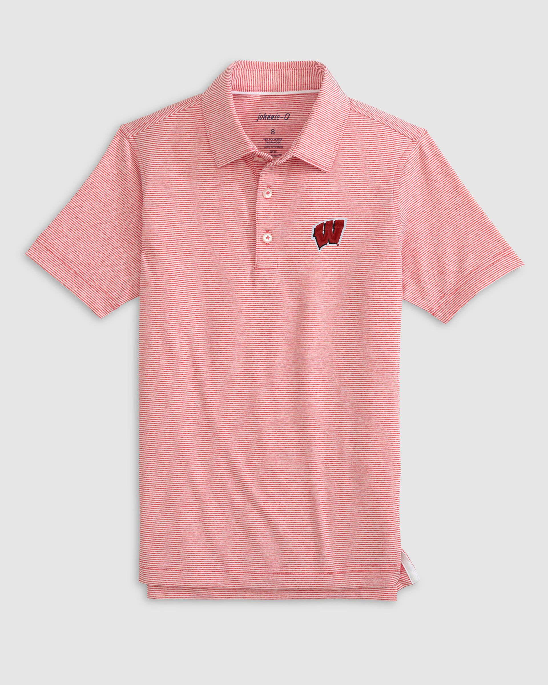 Wisconsin Lyndonn Jr. Striped Jersey Performance Polo - Image 6