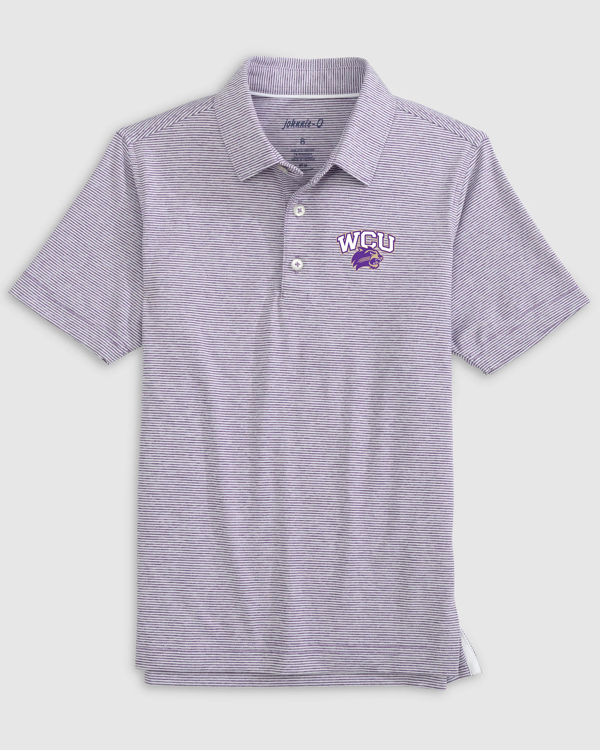 Western Carolina University Lyndonn Jr. Striped Jersey Performance Polo - Image 3