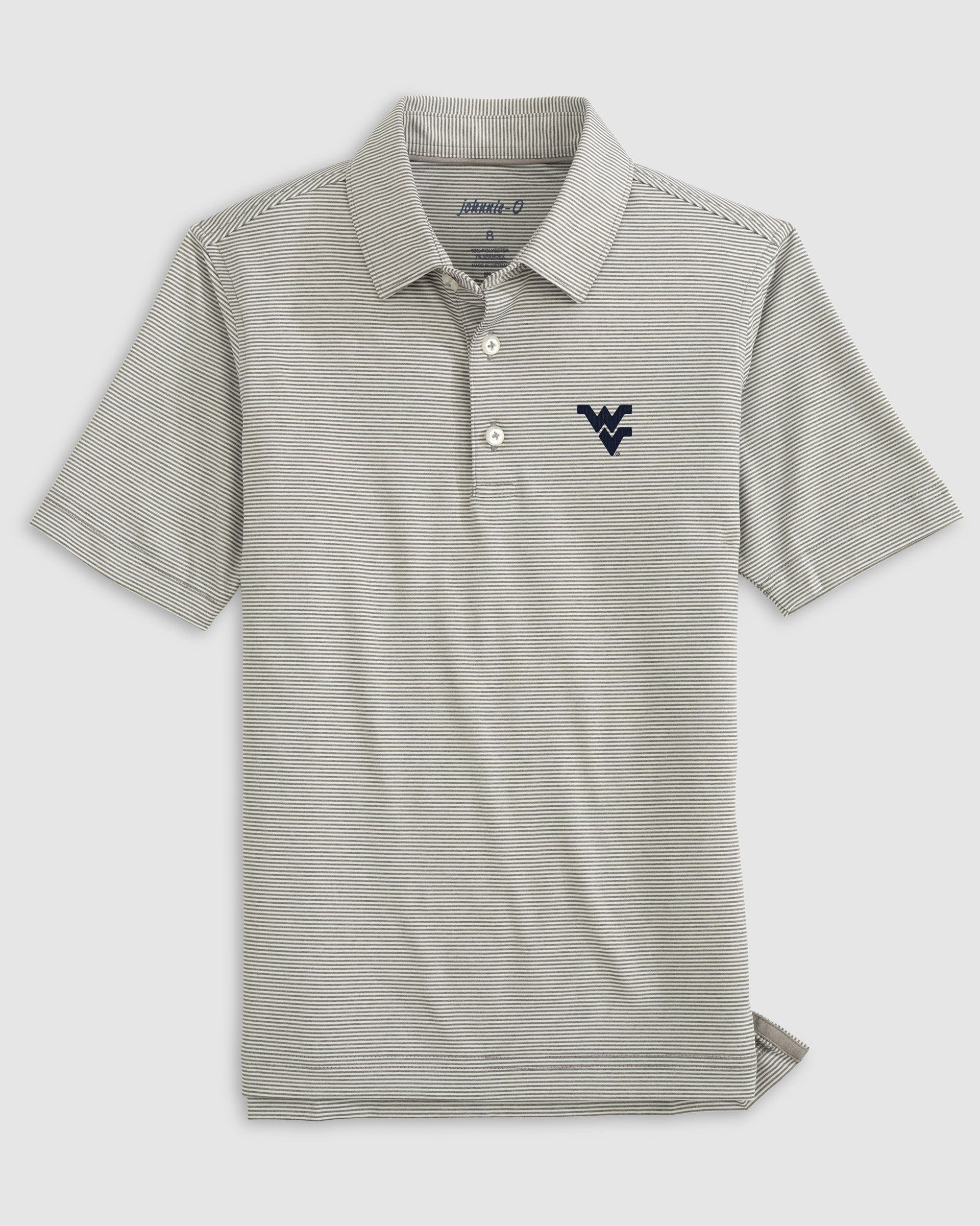 West Virginia Lyndonn Jr. Striped Jersey Performance Polo - Image 6