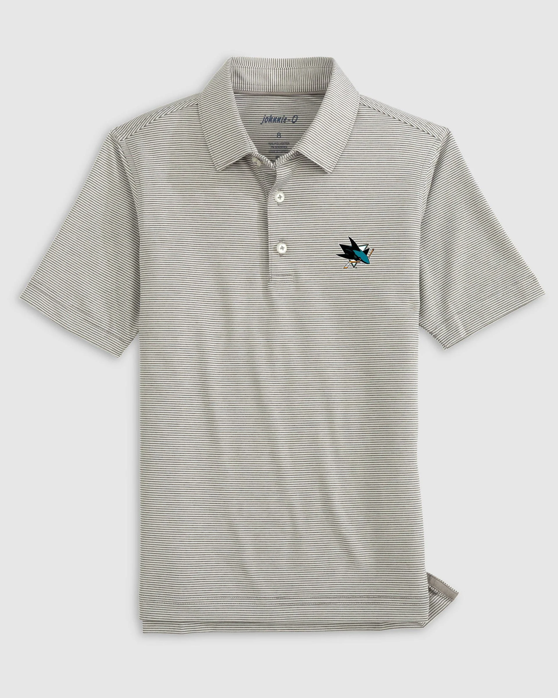 San Jose Sharks Lyndonn Jr. Striped Jersey Performance Polo
