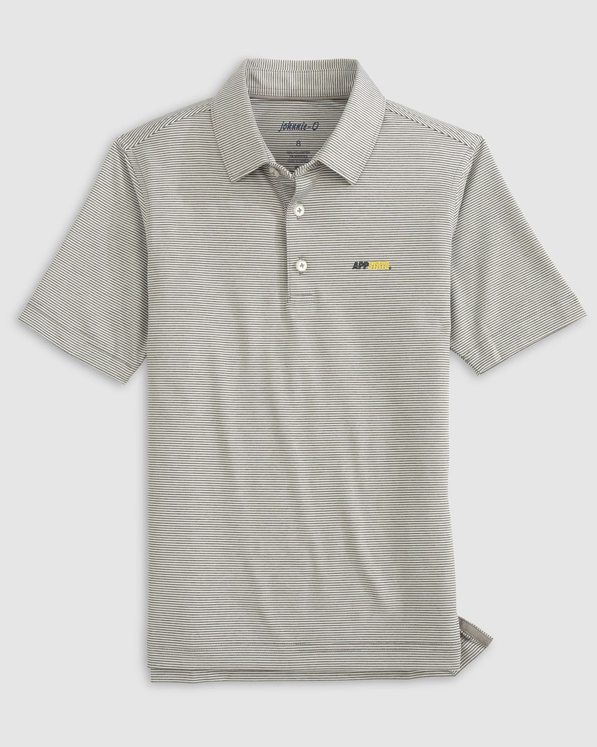 Appalachian State University Lyndonn Jr. Striped Jersey Performance Polo