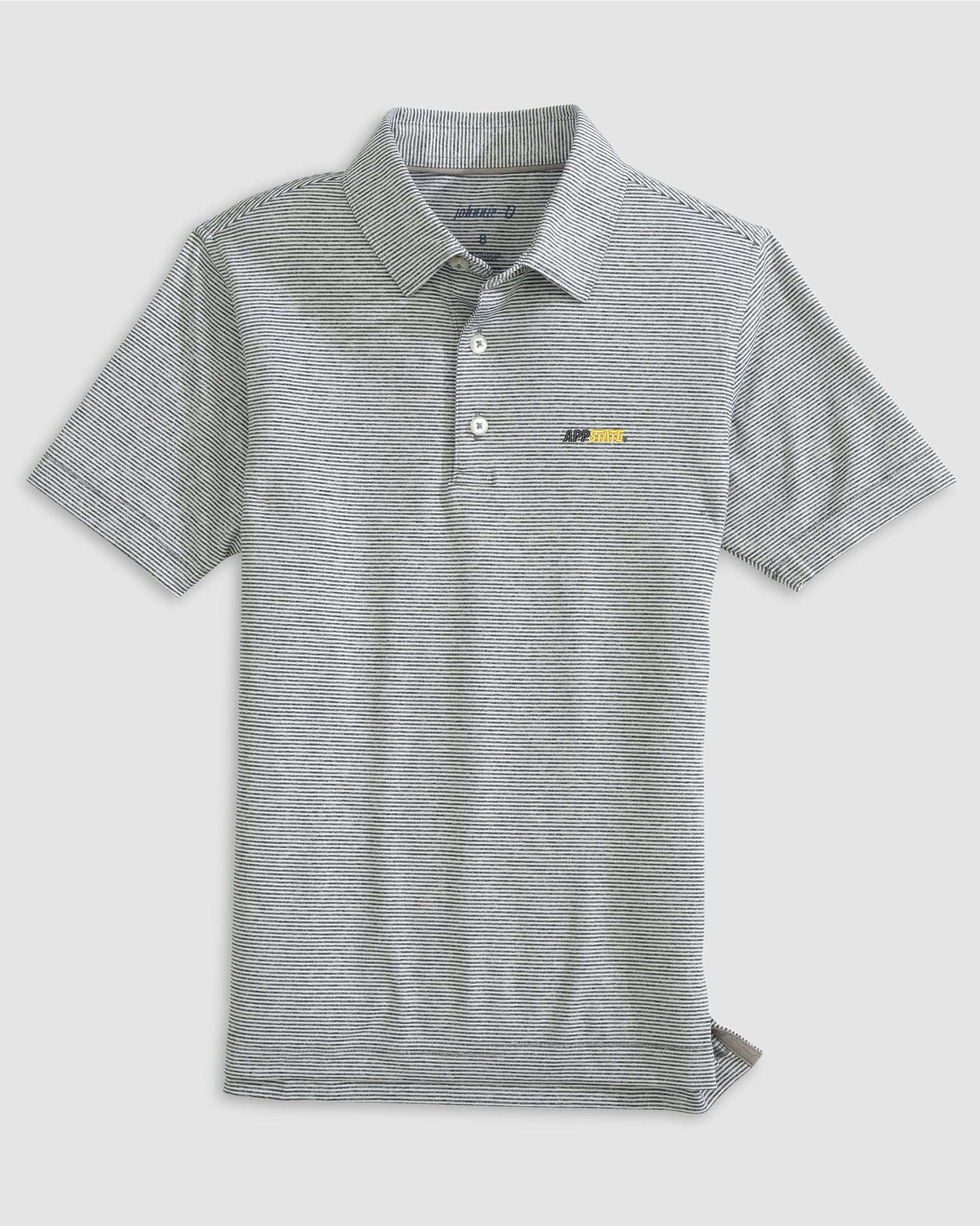 Appalachian State University Lyndonn Jr. Striped Jersey Performance Polo - Image 2