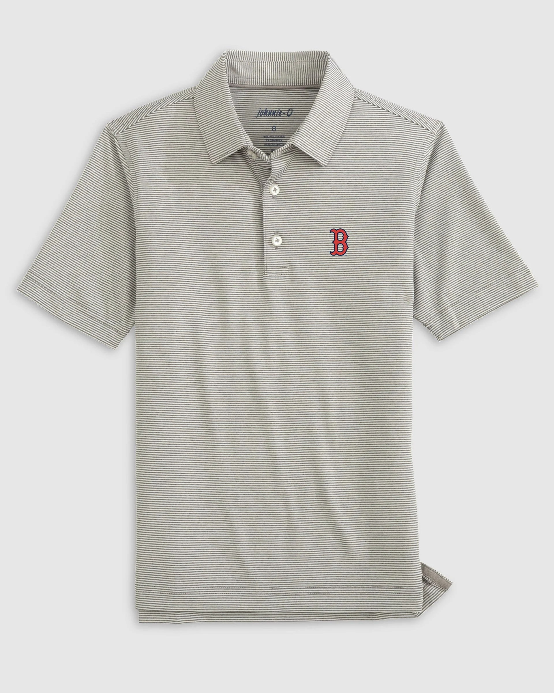 Boston Red Sox Lyndonn Jr. Striped Jersey Performance Polo - Image 3
