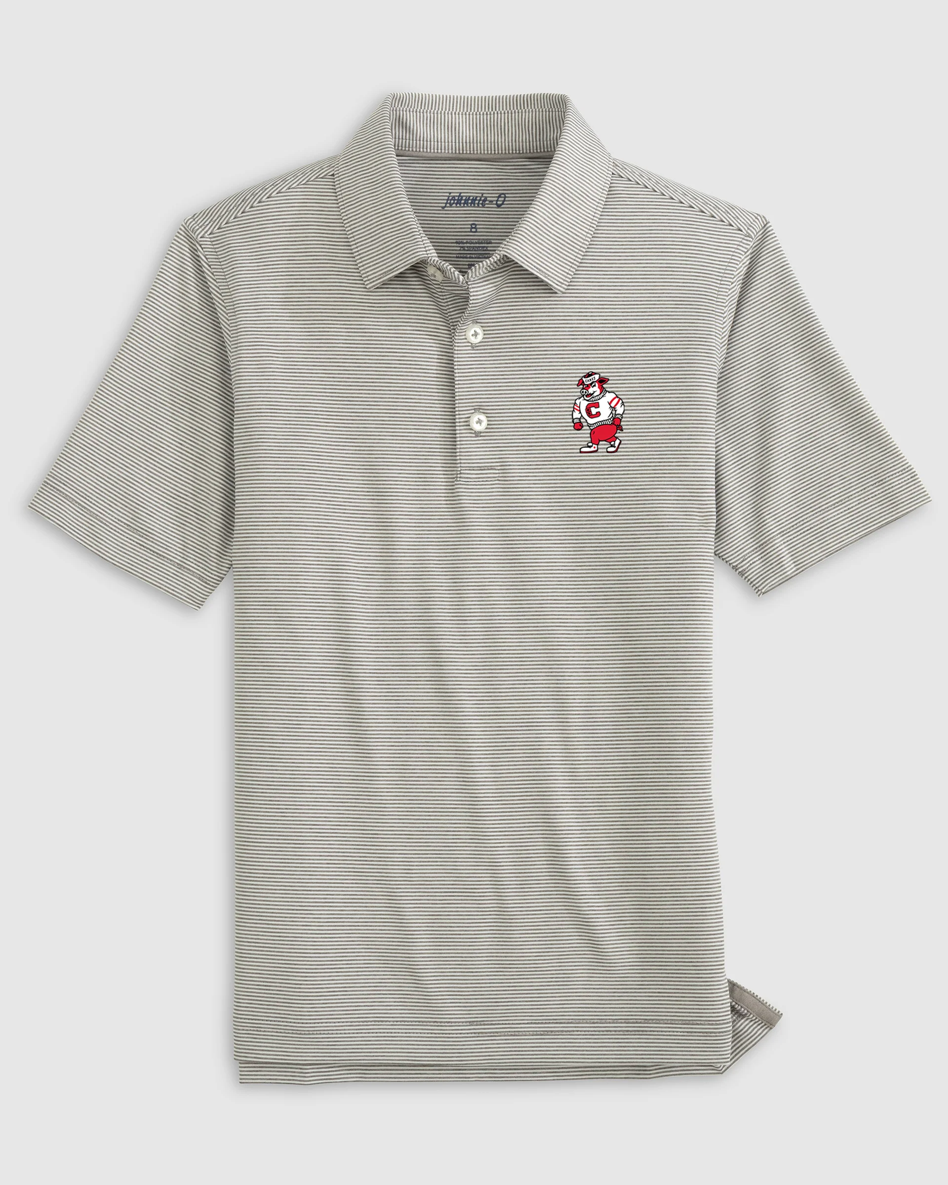 Carolina Hurricanes Lyndonn Jr. Striped Jersey Performance Polo - Struttin' Stormy Logo - Image 2