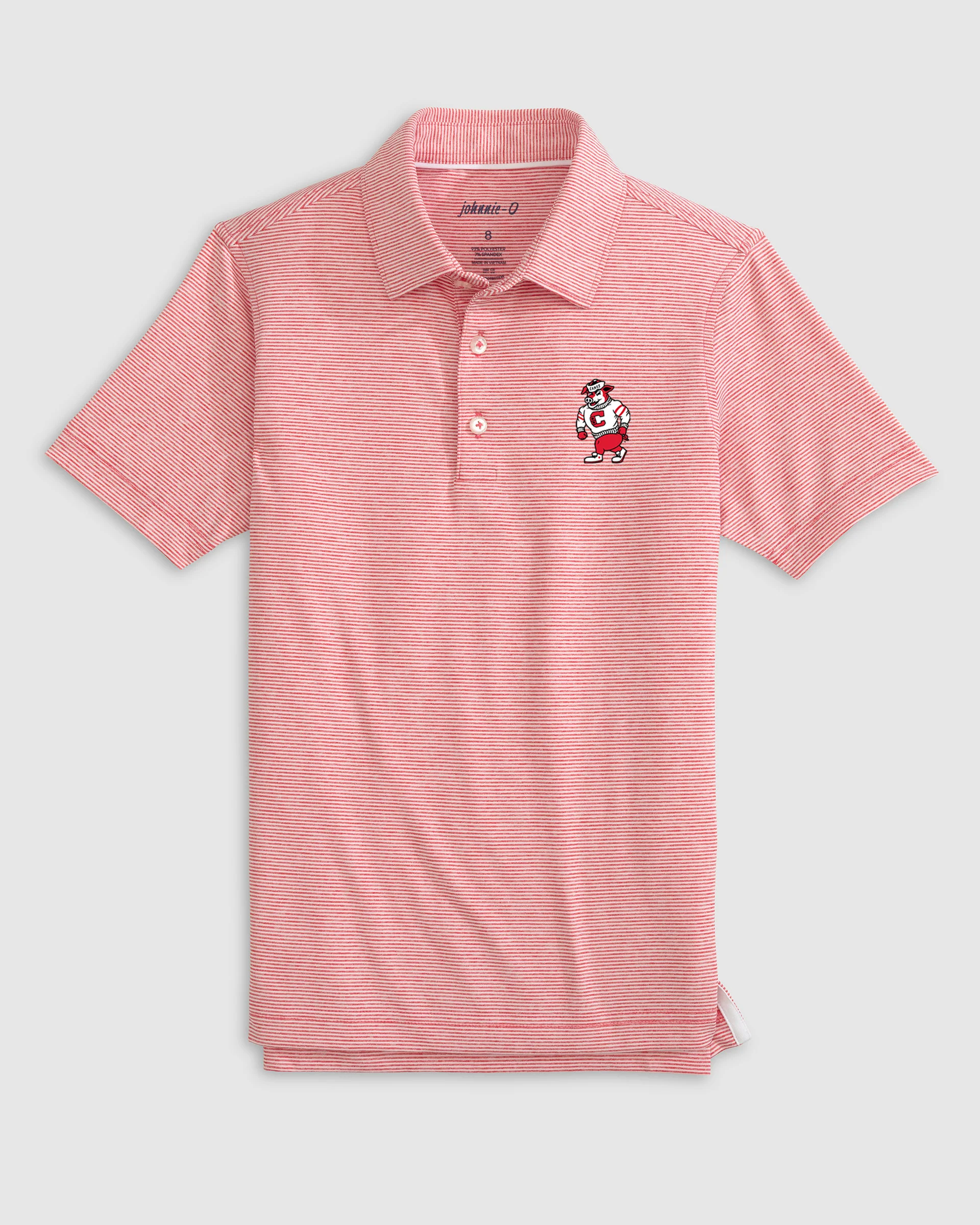 Carolina Hurricanes Lyndonn Jr. Striped Jersey Performance Polo - Struttin' Stormy Logo - Image 3