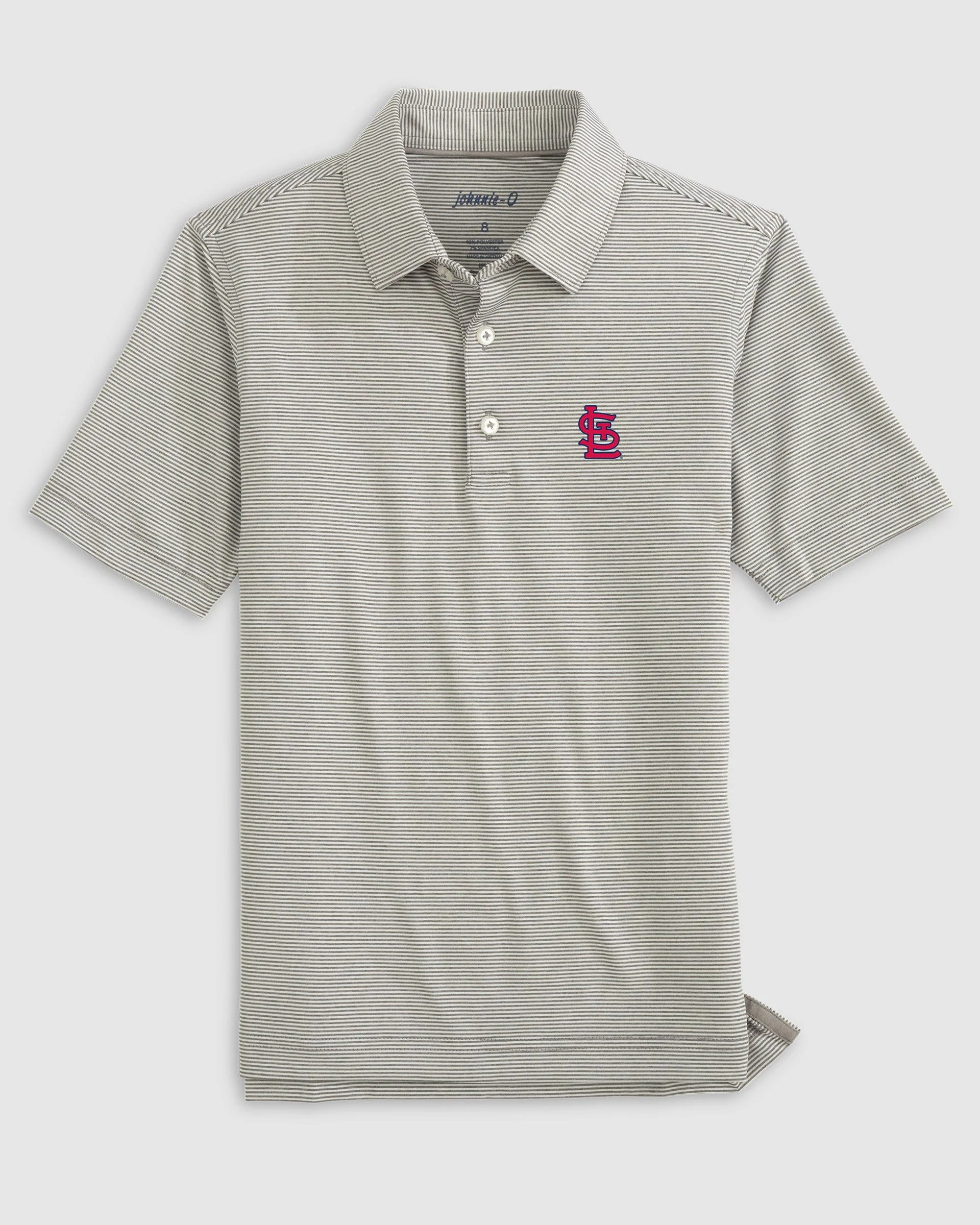 St. Louis Cardinals Lyndonn Jr. Striped Jersey Performance Polo - Image 2