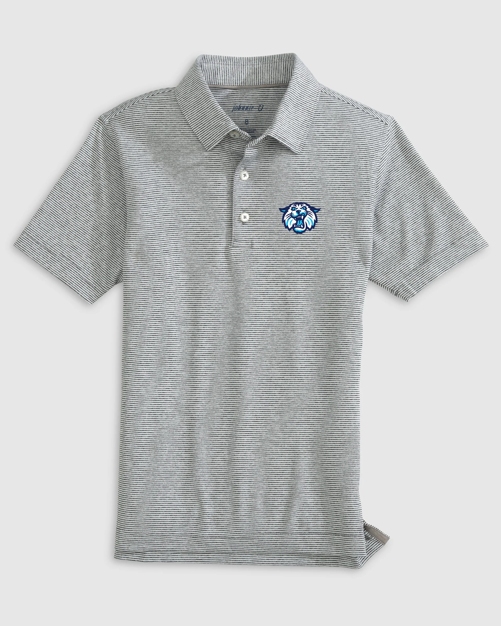 Villanova Lyndonn Jr. Striped Jersey Performance Polo - Wildcat Logo