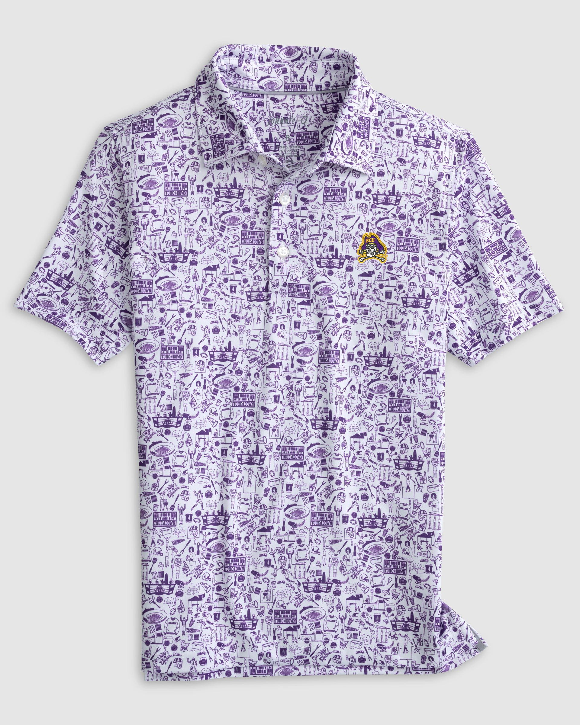East Carolina Tailgater Jr. Printed Jersey Performance Polo - Image 3