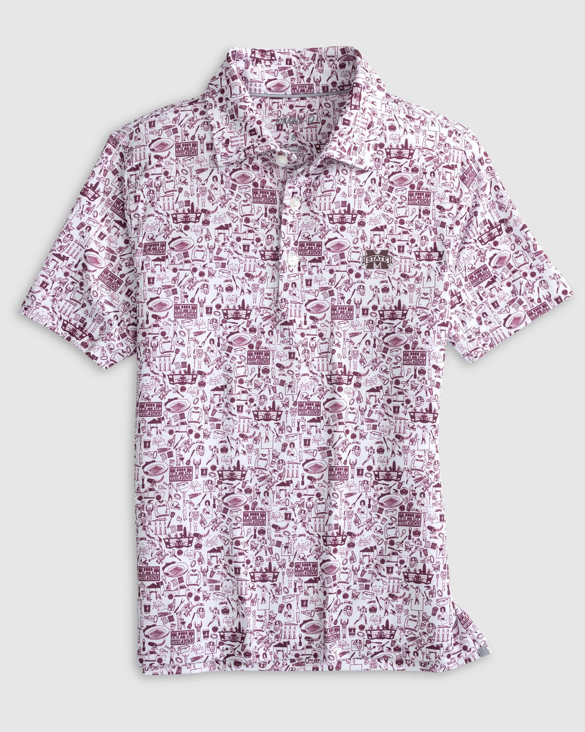 Mississippi State Tailgater Jr. Printed Jersey Performance Polo - Image 2