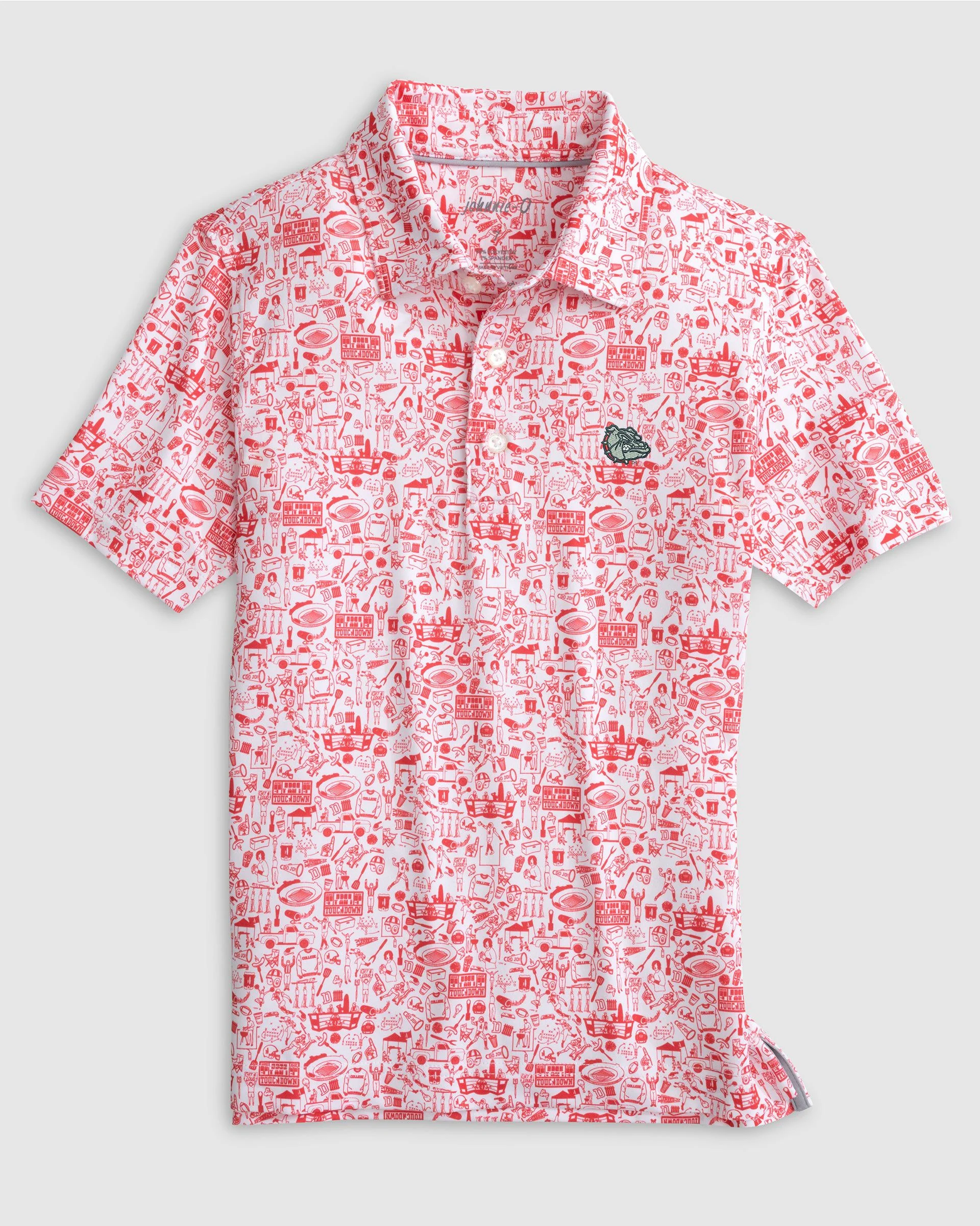 Gonzaga Tailgater Jr. Printed Jersey Performance Polo