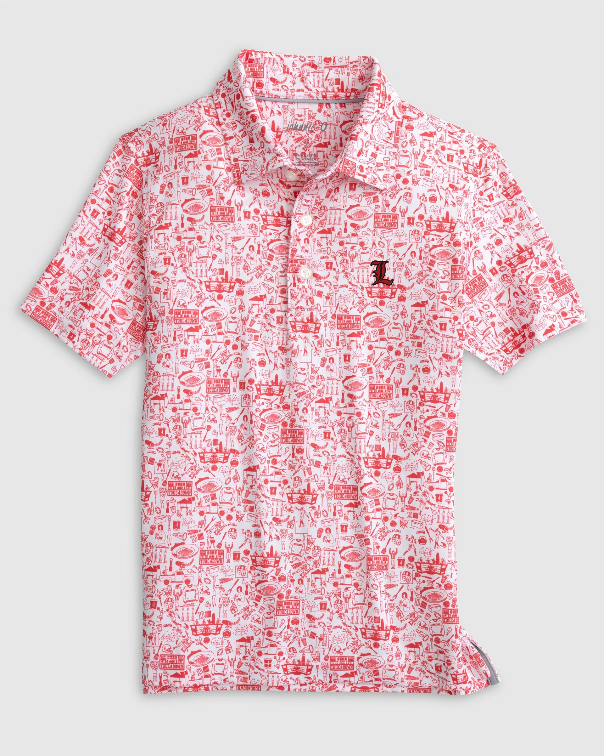 Louisville Tailgater Jr. Printed Jersey Performance Polo - L Logo - Image 2