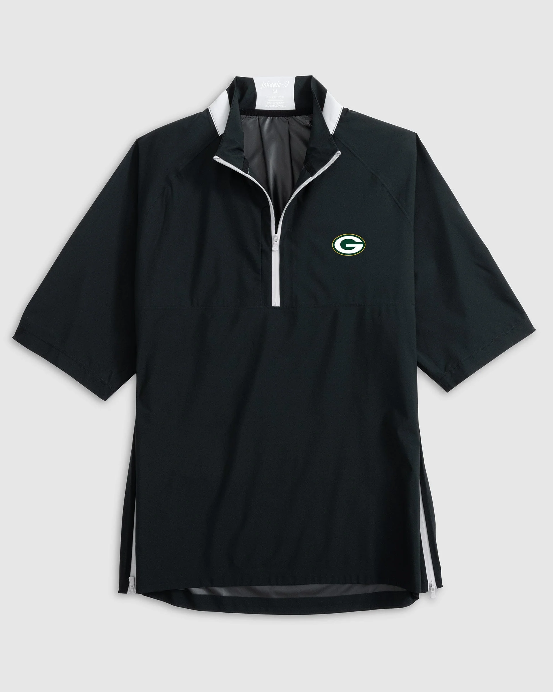 Green Bay Packers Stealth Stowable Short Sleeve Packable Rain Jacket
