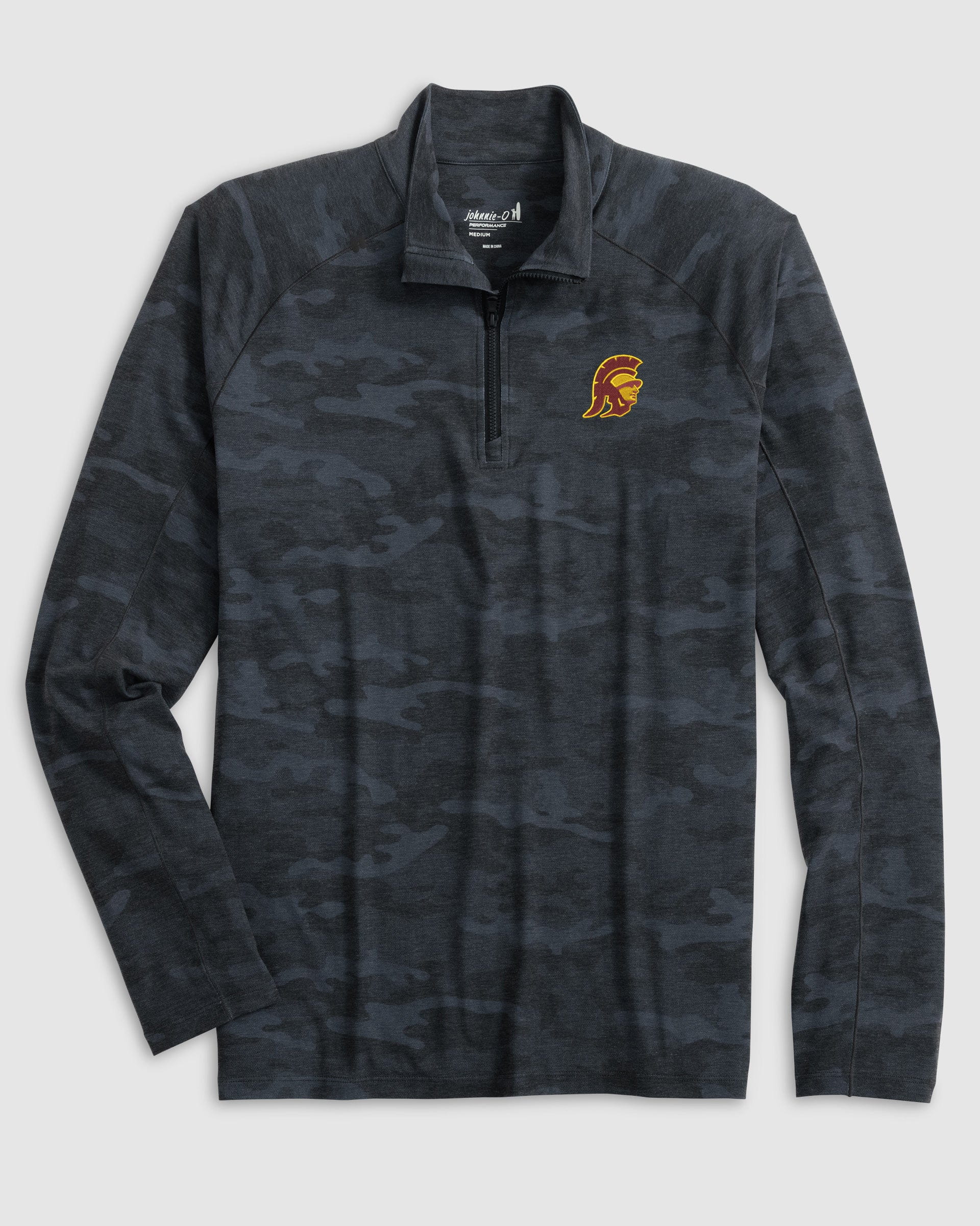 Southern California Patton Performance Camo 1/4 Zip - Trojan Logo