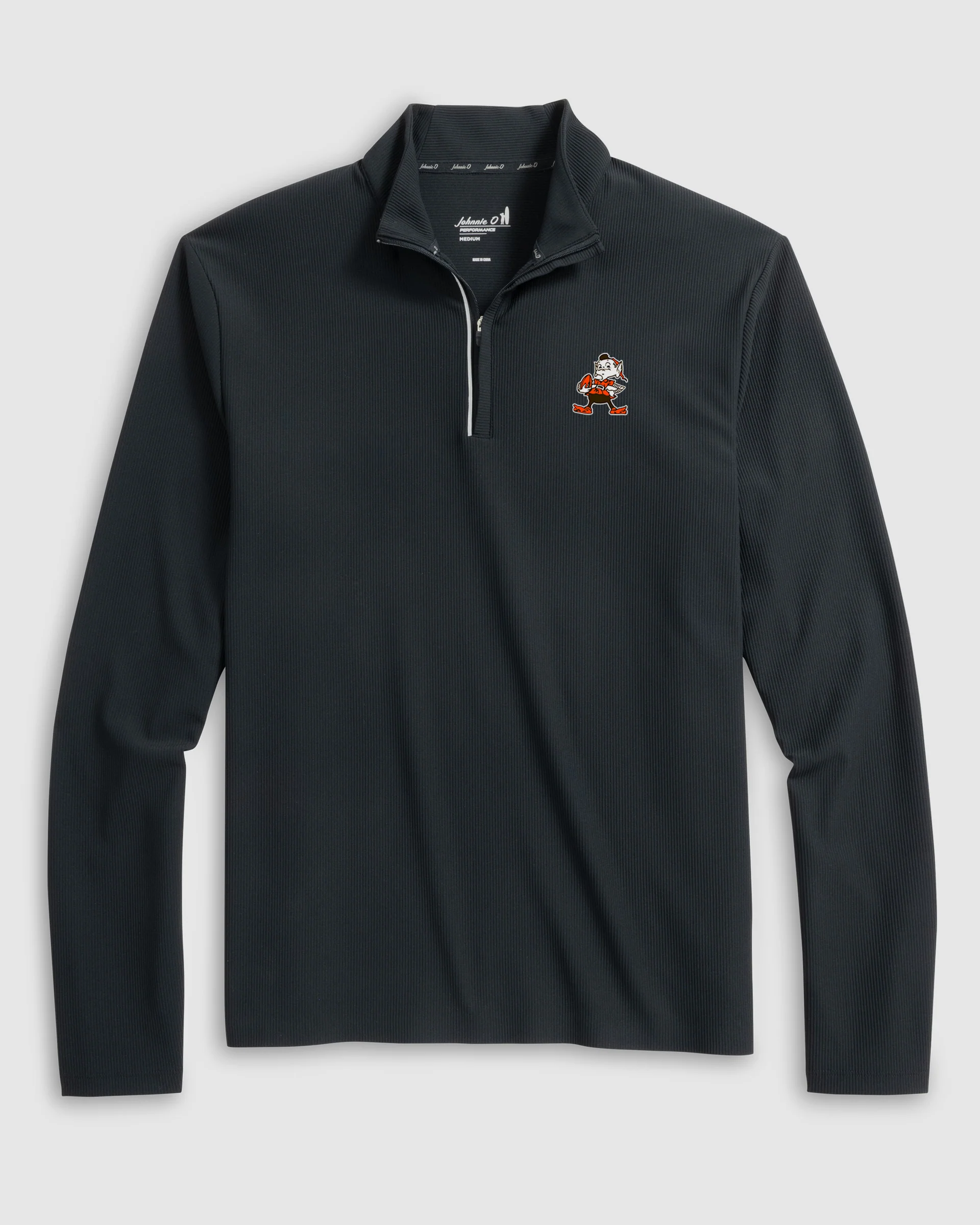 Cleveland Browns Hoppin Performance 1/4 Zip Quarter Zip - Classic Brownie Logo